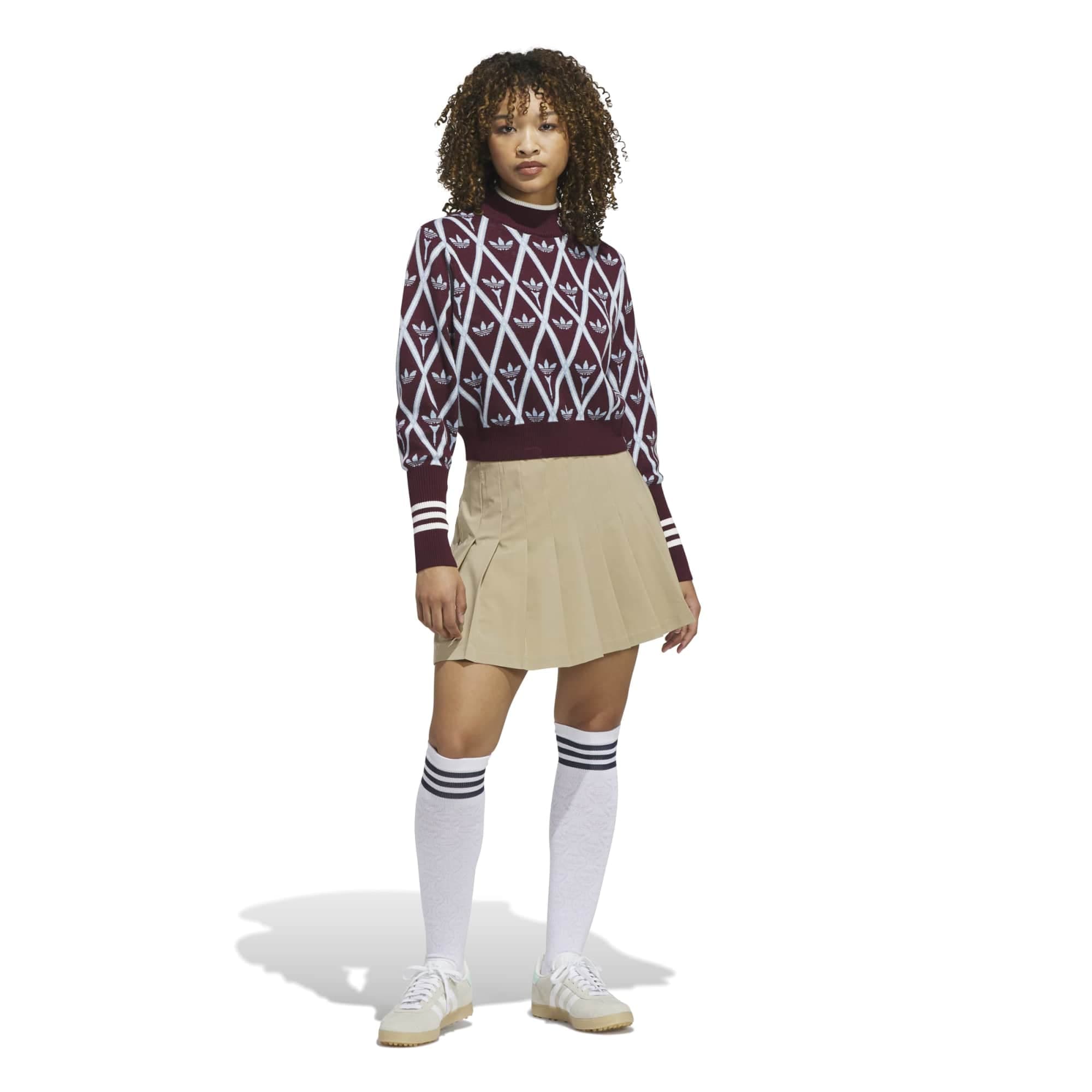 adidas adidas S Turtleneck Kadın Sweatshirt Bordo - 4