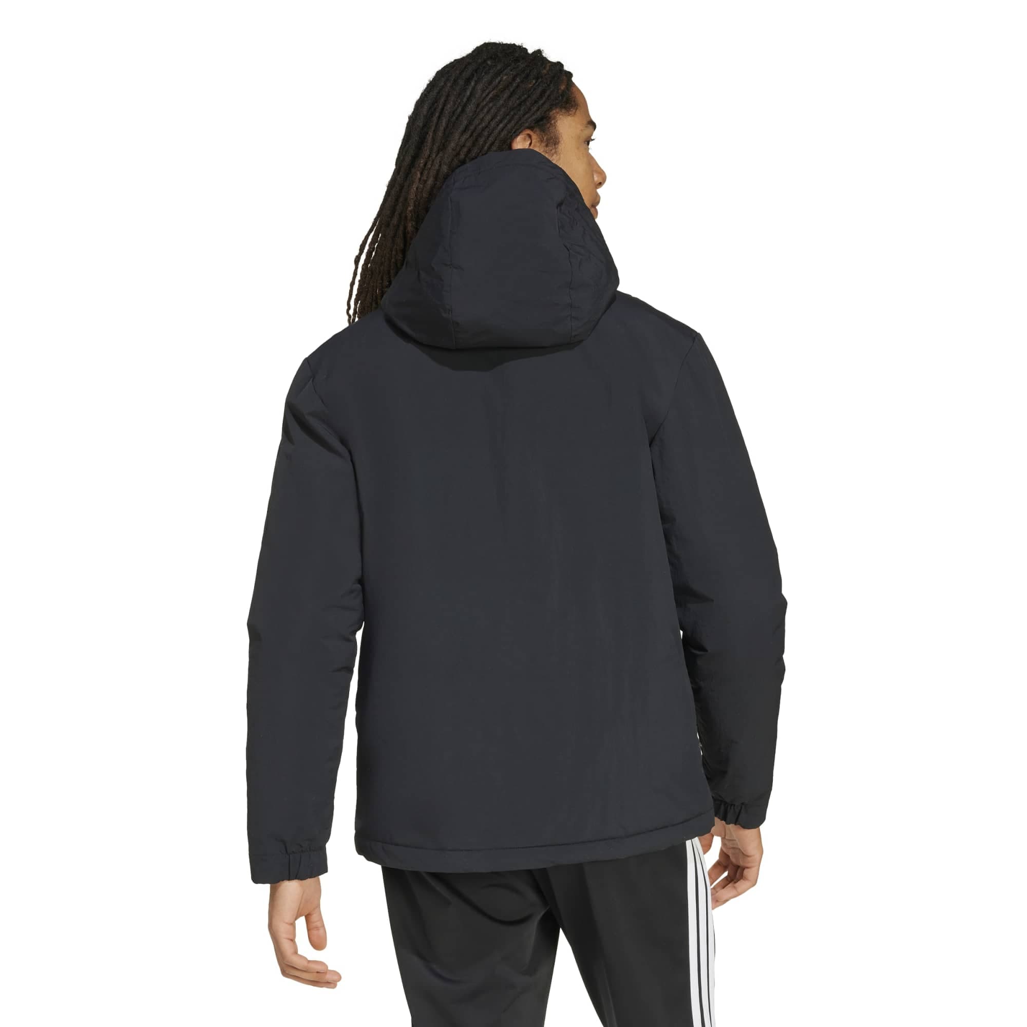 adidas adidas 3S Hooded Ins J Erkek Ceket Siyah - 5