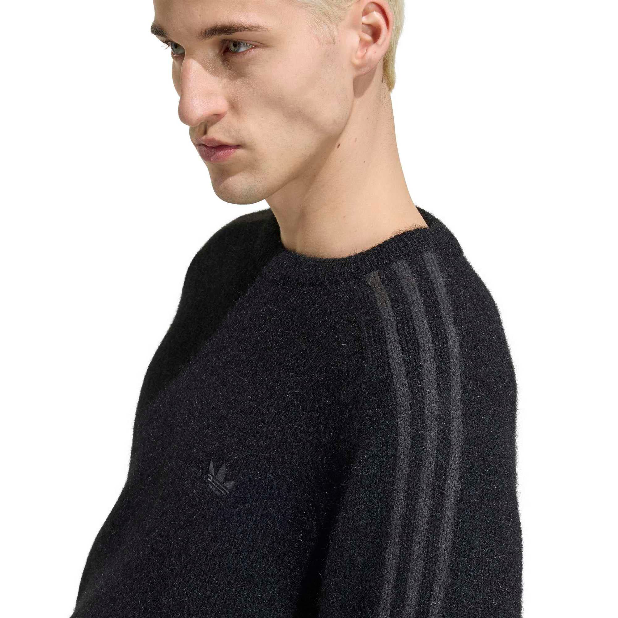 adidas adidas 3S Knıt Crew Erkek Sweatshirt Siyah - 3