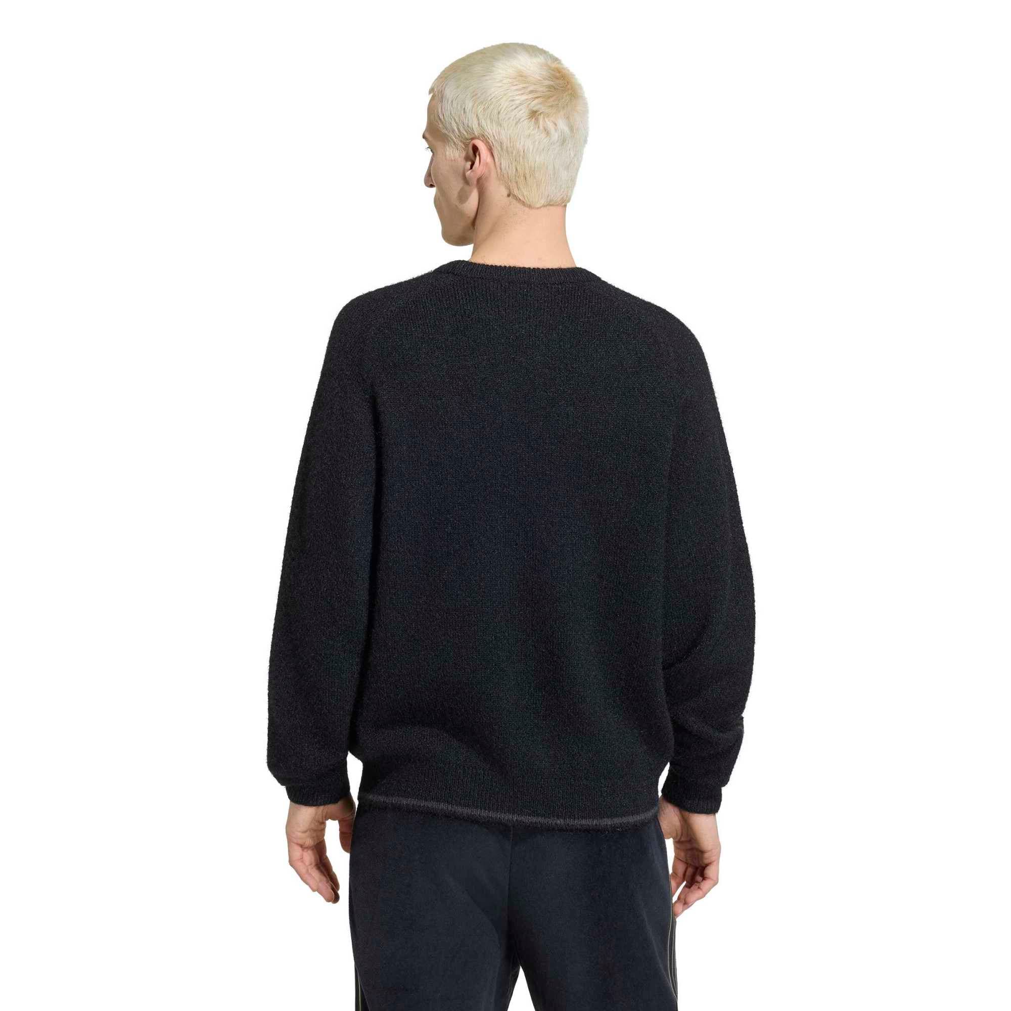 adidas adidas 3S Knıt Crew Erkek Sweatshirt Siyah - 5