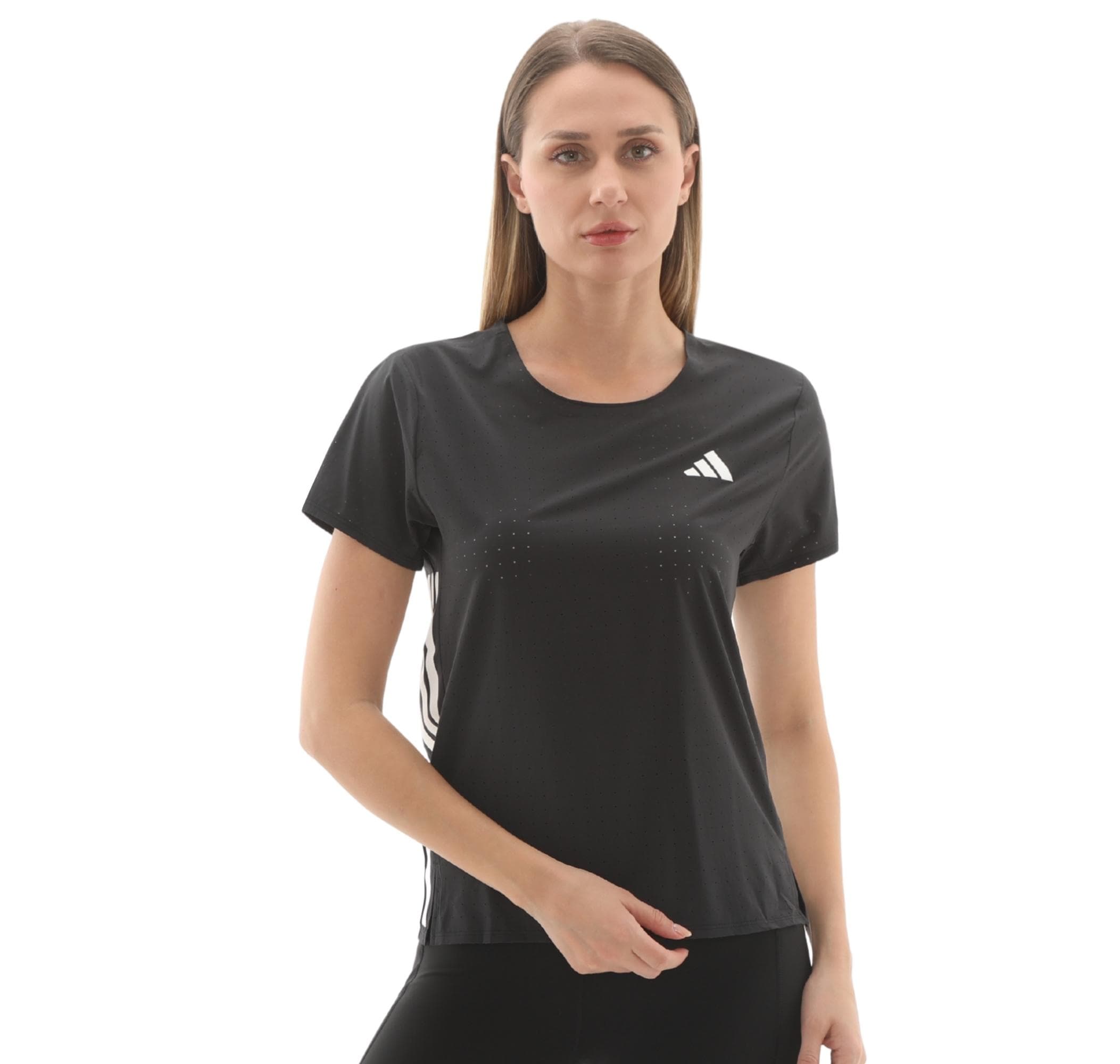 adidas adidas Adızero Tee W Kadın T-Shirt Siyah