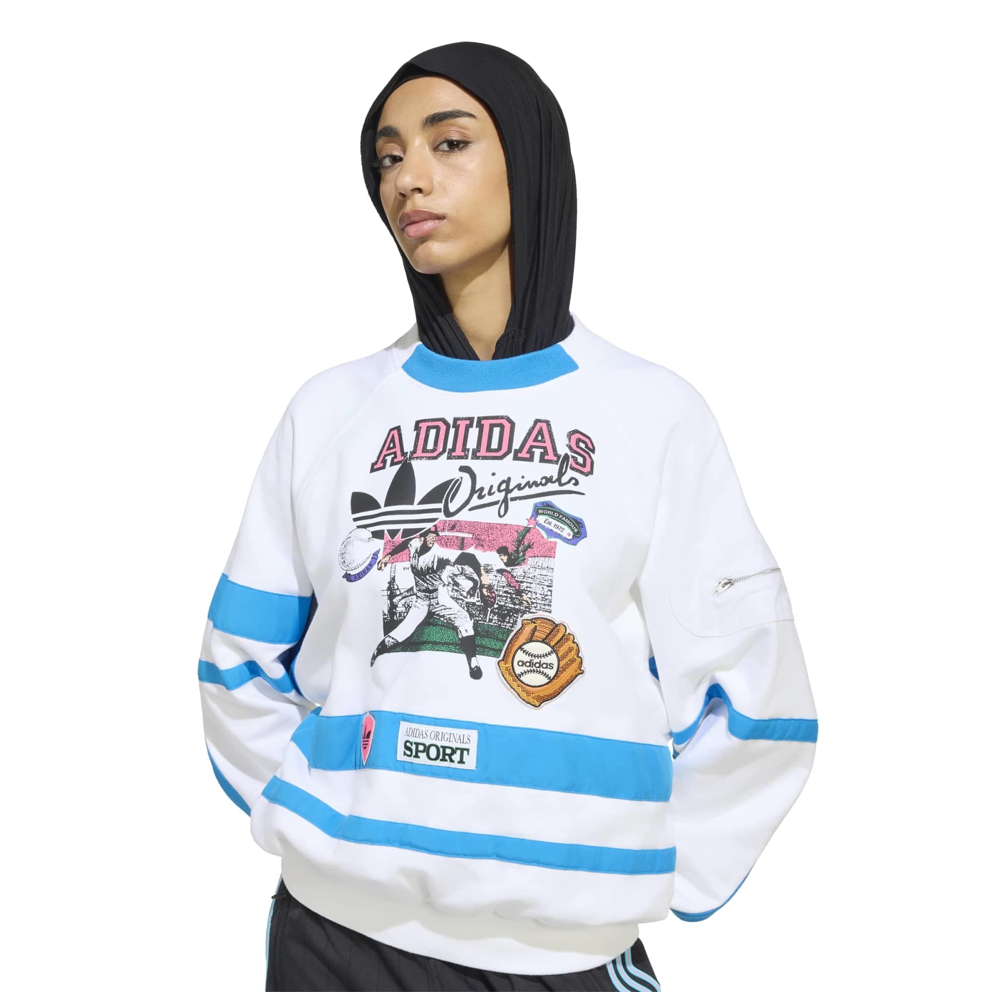 adidas adidas As Baseball Kadın Sweatshirt Beyaz - 3