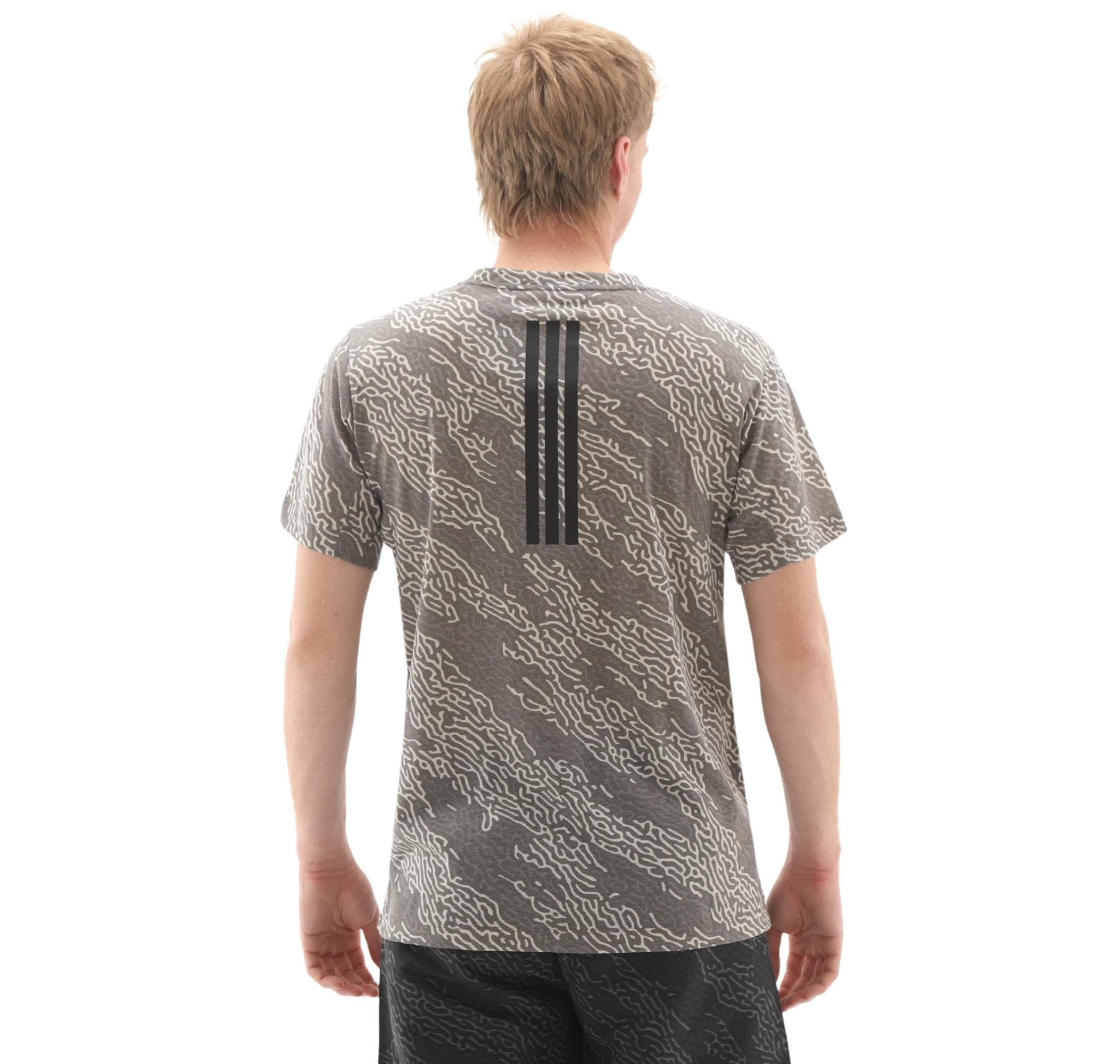 adidas adidas D4T Aop Tee Erkek T-Shirt Gri - 4