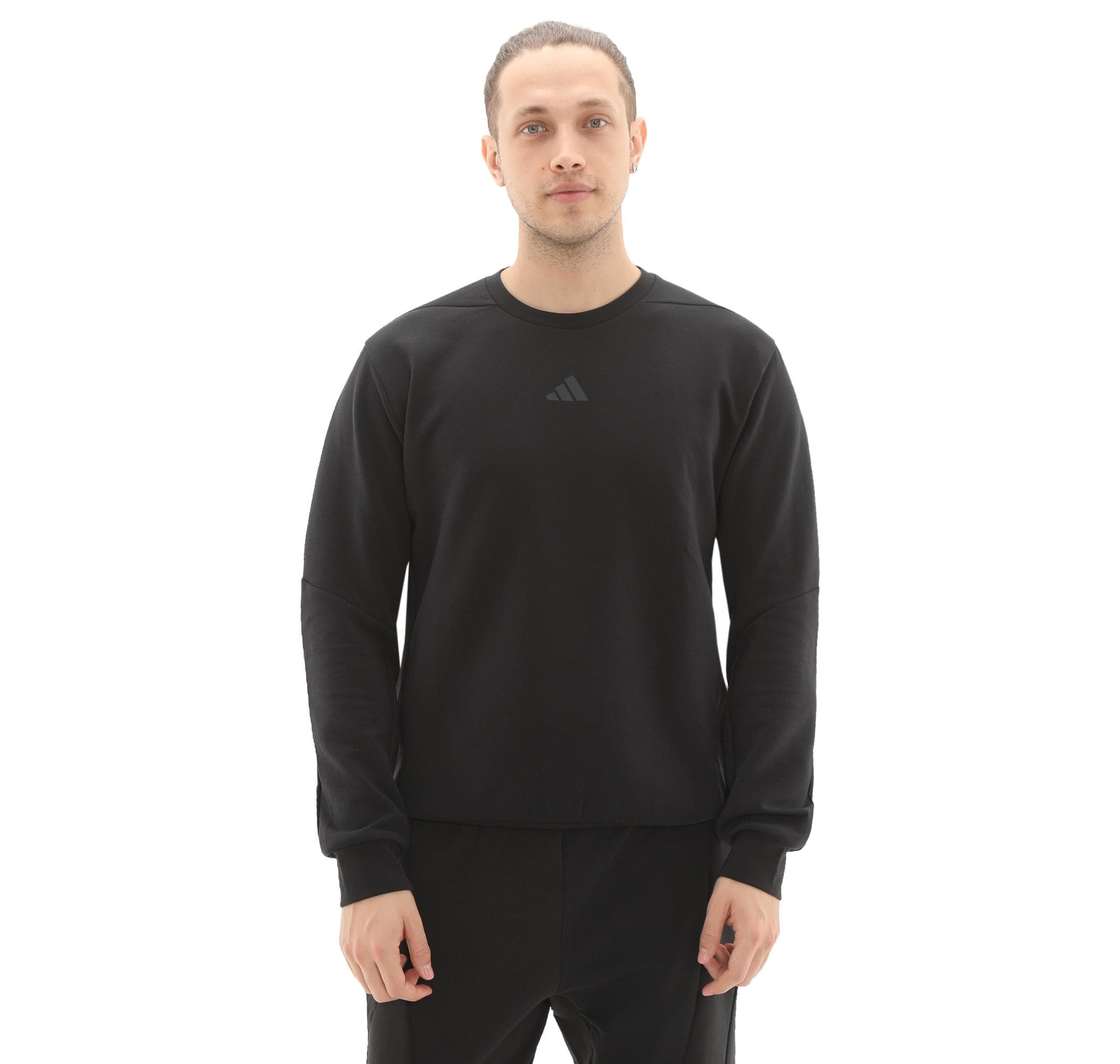 adidas adidas D4T Crew Sweats Erkek Sweatshirt Siyah