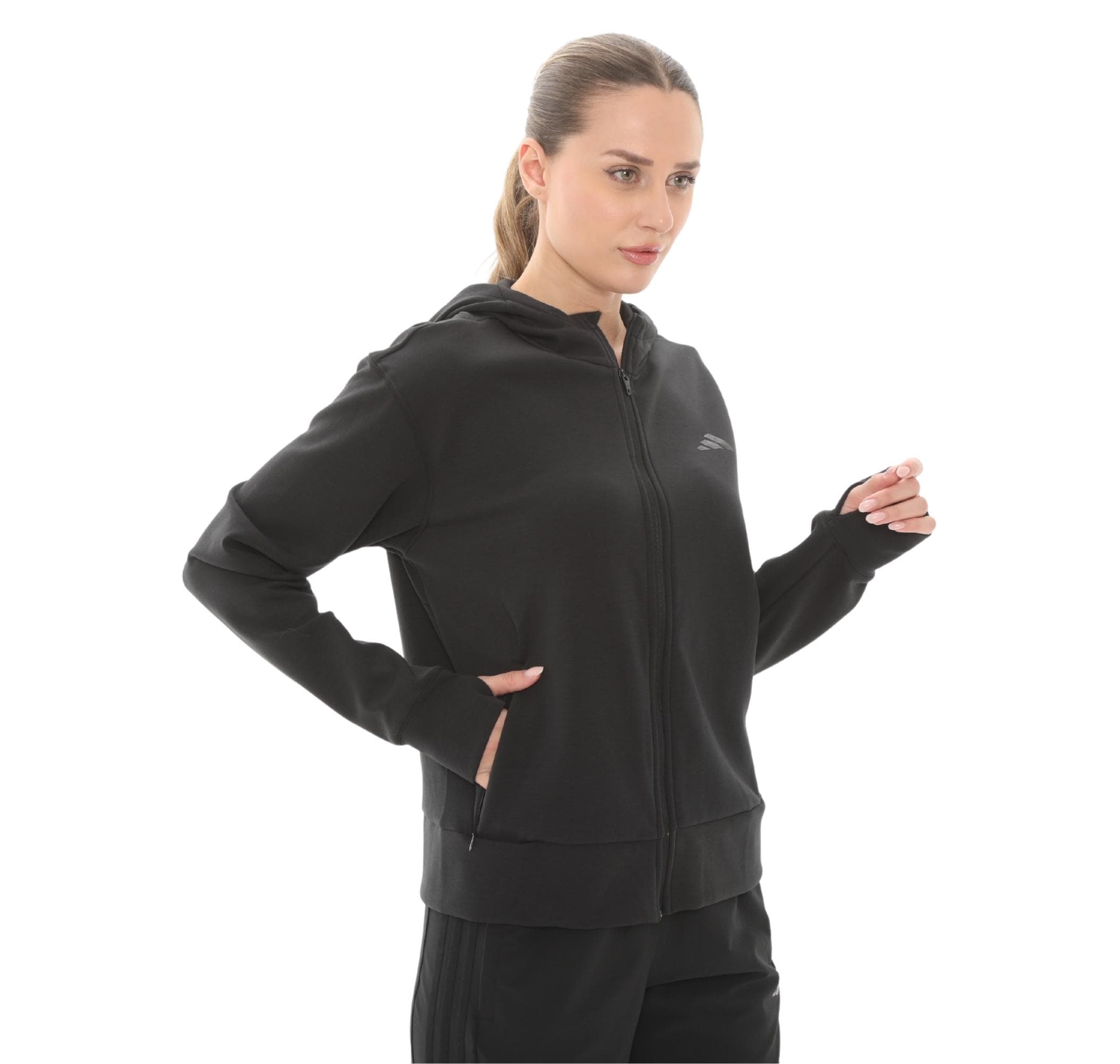 adidas adidas D4T Fz Hoodıe Kadın Ceket Siyah - 2