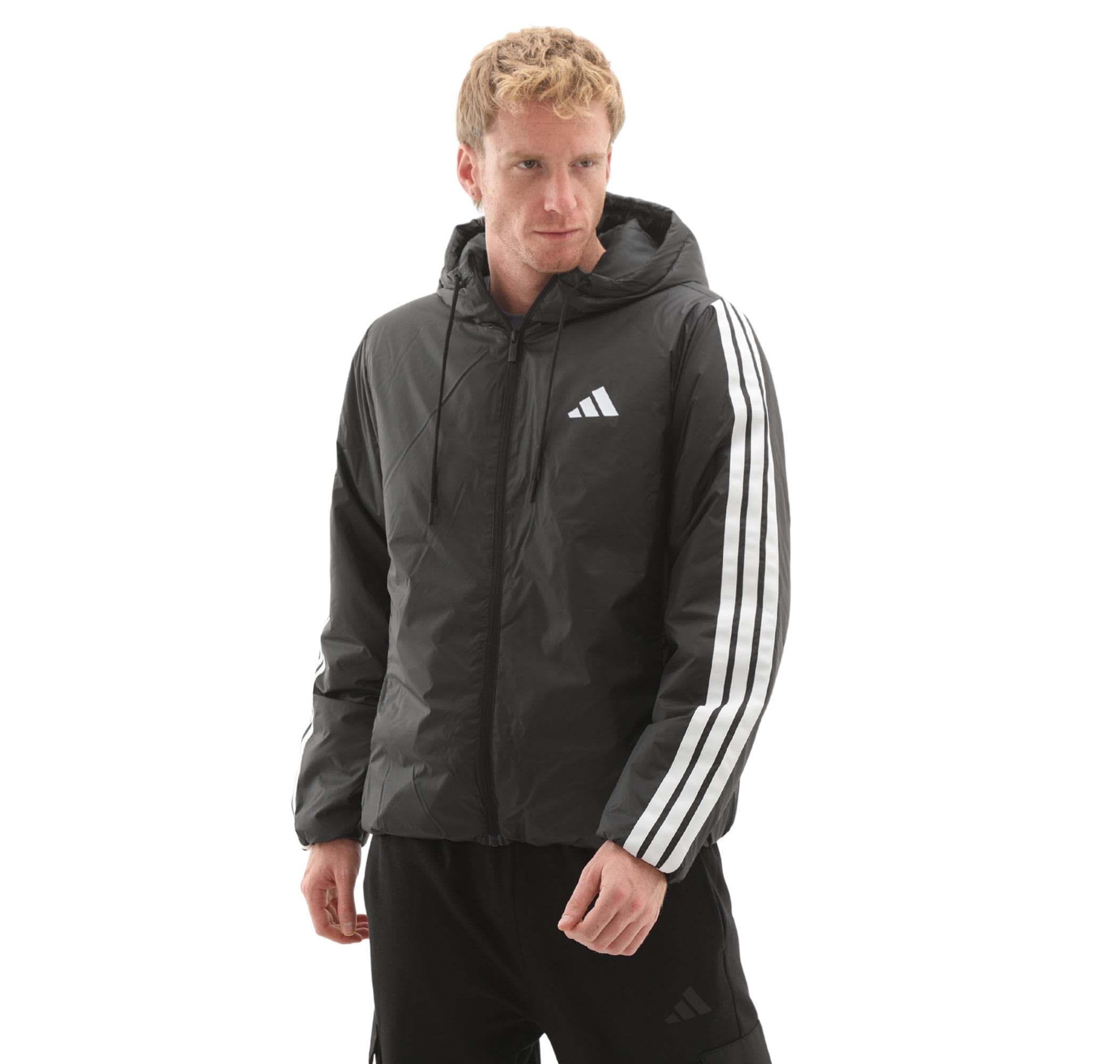 adidas adidas Ess 3S Ins Hd J Erkek Mont Siyah - 3