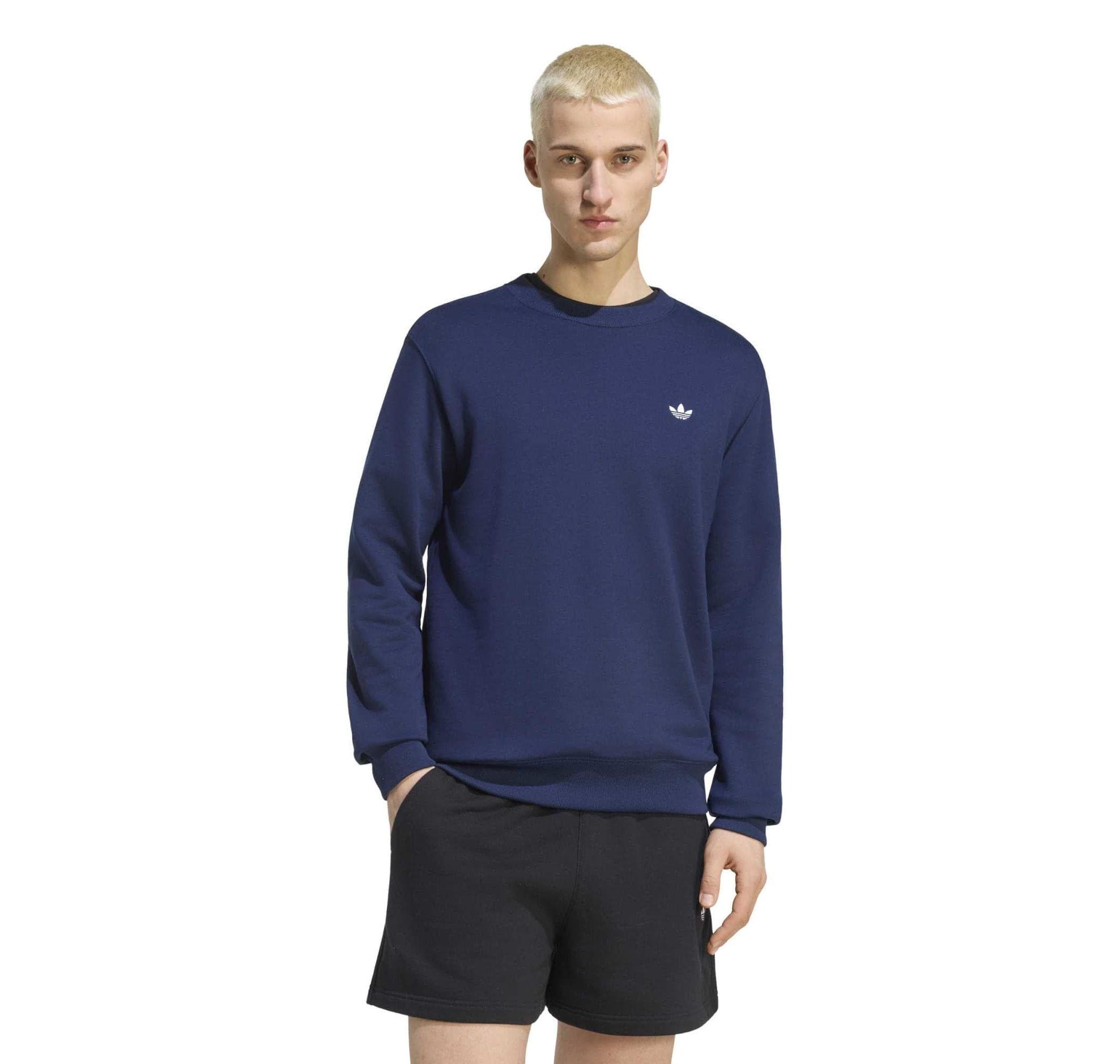 adidas adidas Ess Crew Ft Erkek Sweatshirt Mavi