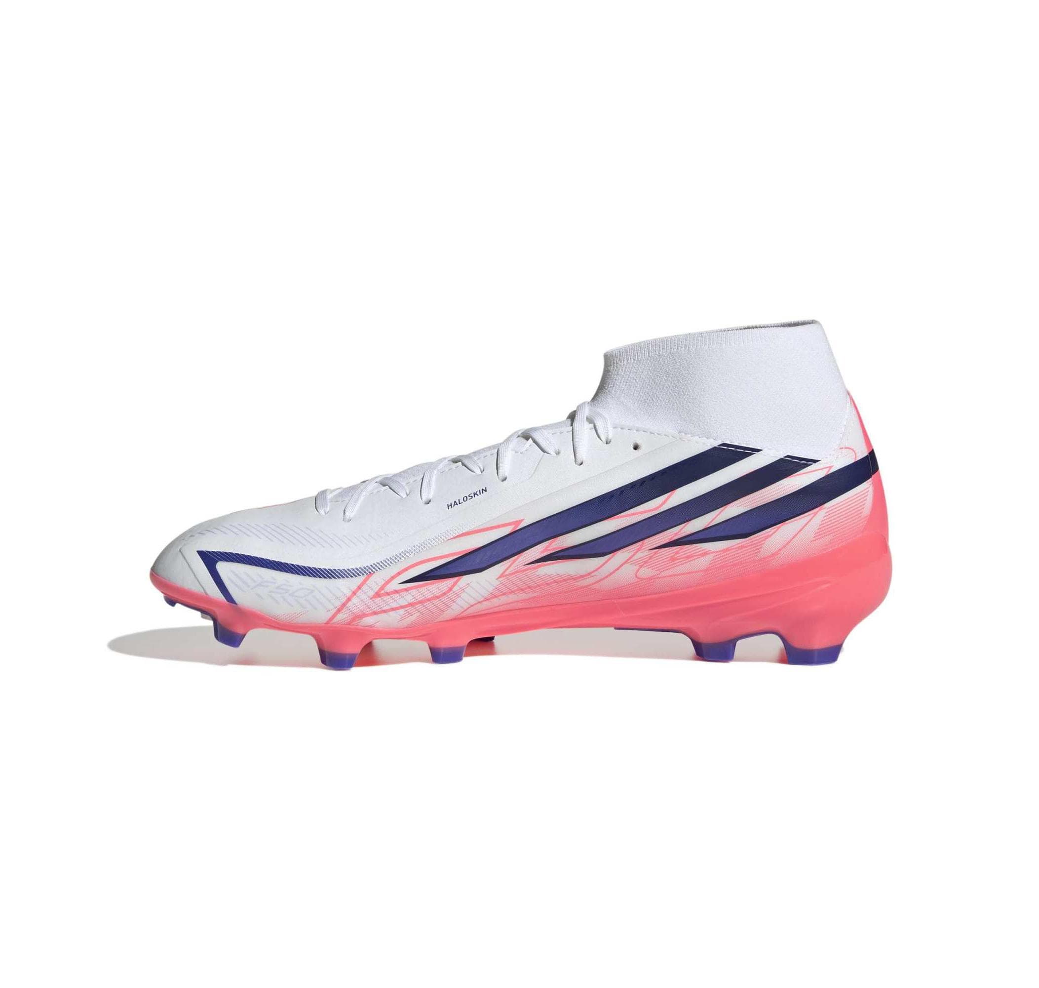 adidas adidas F50 Hyperfast League Mıd Fg Çocuk Spor Ayakkabı Beyaz - 5