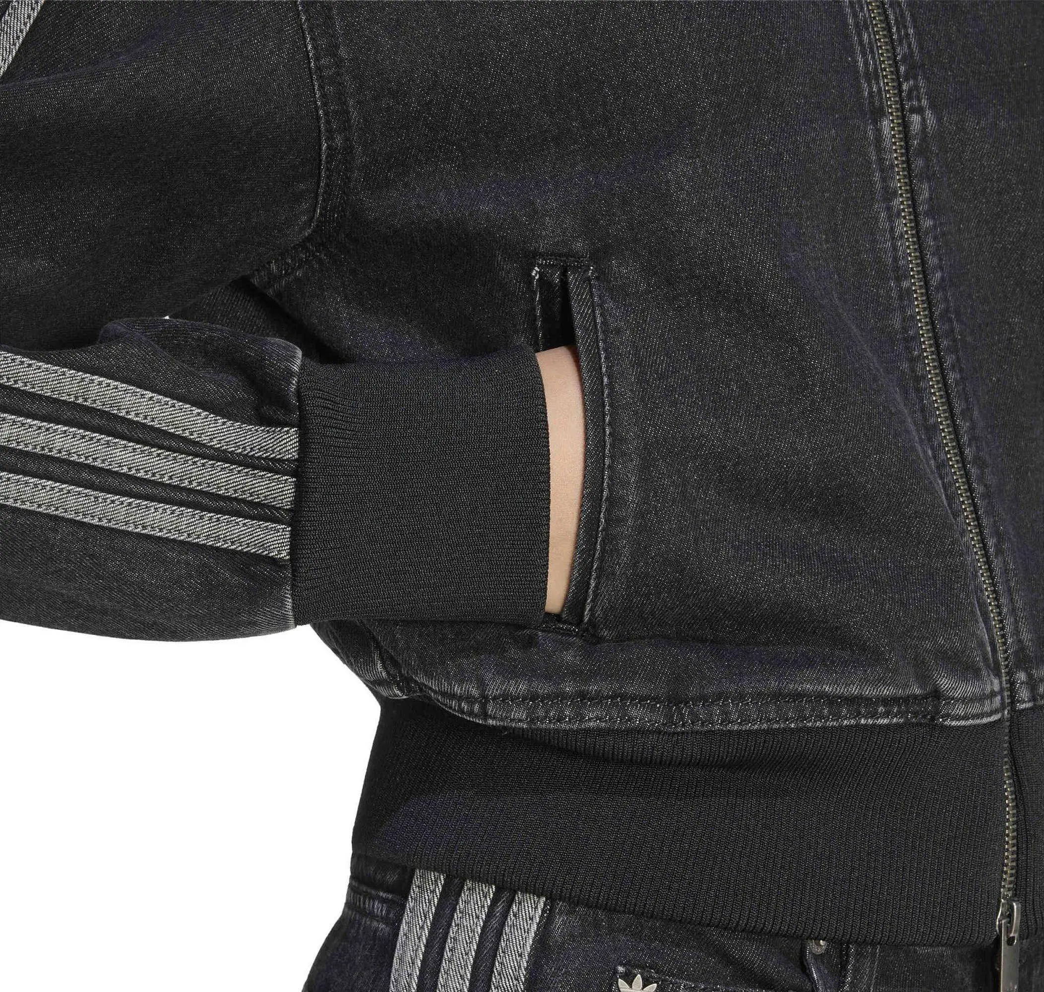 adidas adidas Firebird Denim Tt D Kadın Ceket Siyah - 4