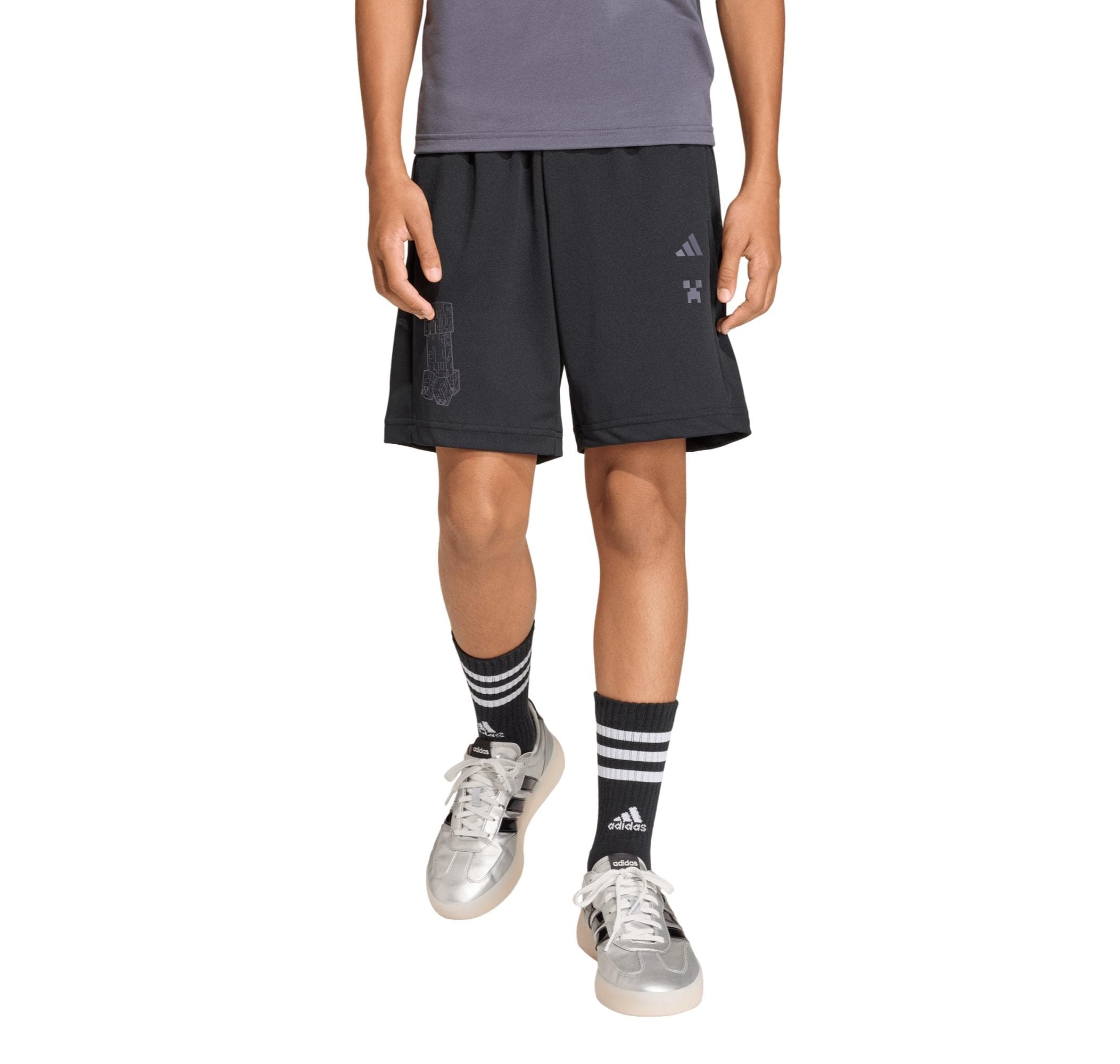 adidas adidas Minecraft Short Çocuk Şort Ve Kapri Siyah - 2