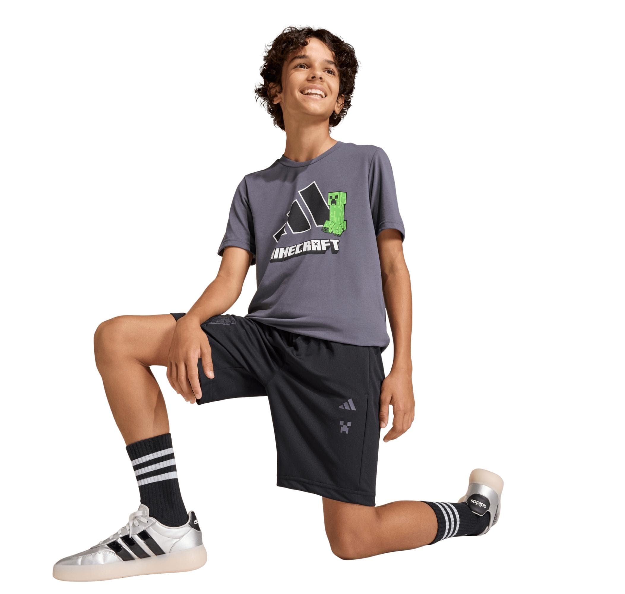 adidas adidas Minecraft Short Çocuk Şort Ve Kapri Siyah - 3