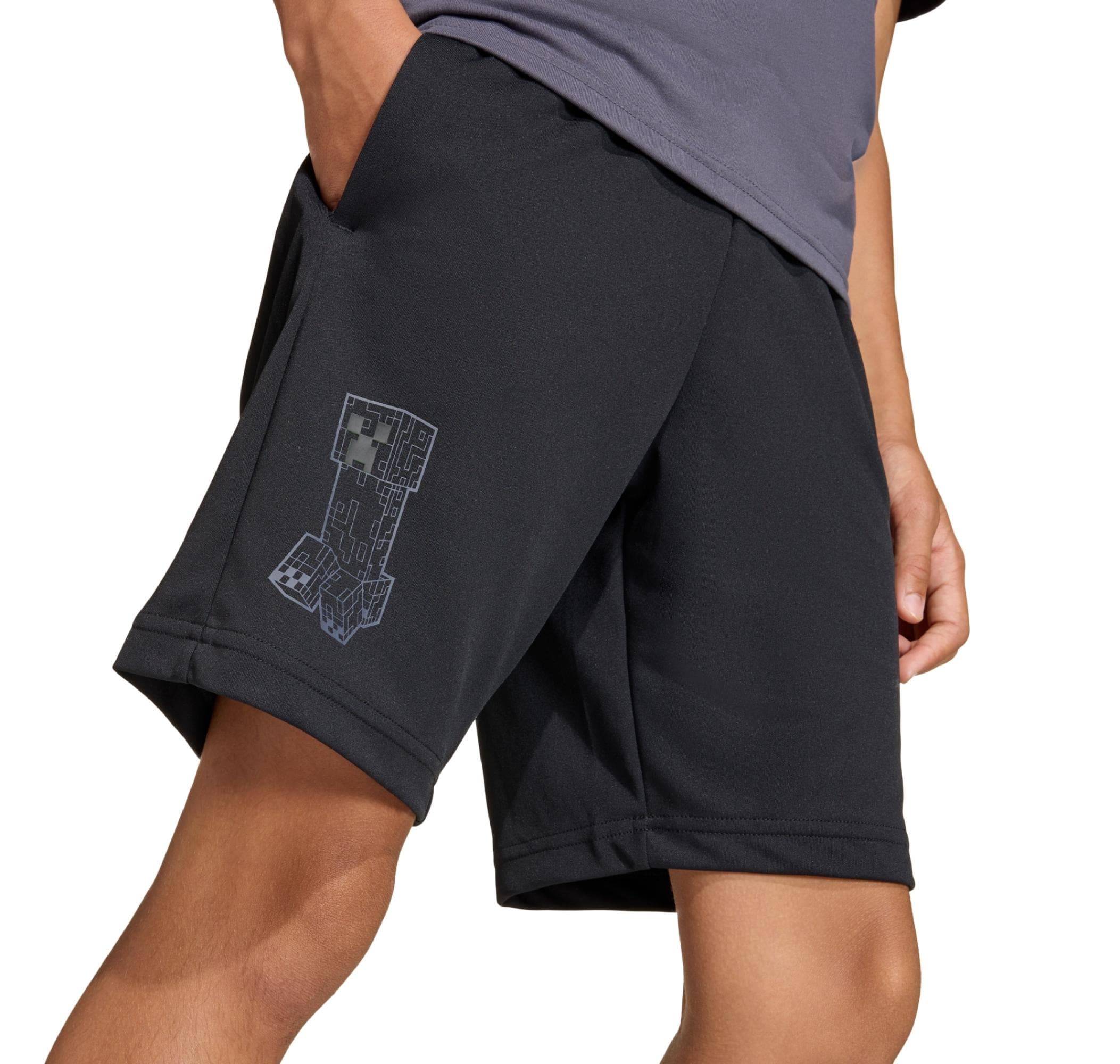 adidas adidas Minecraft Short Çocuk Şort Ve Kapri Siyah - 5