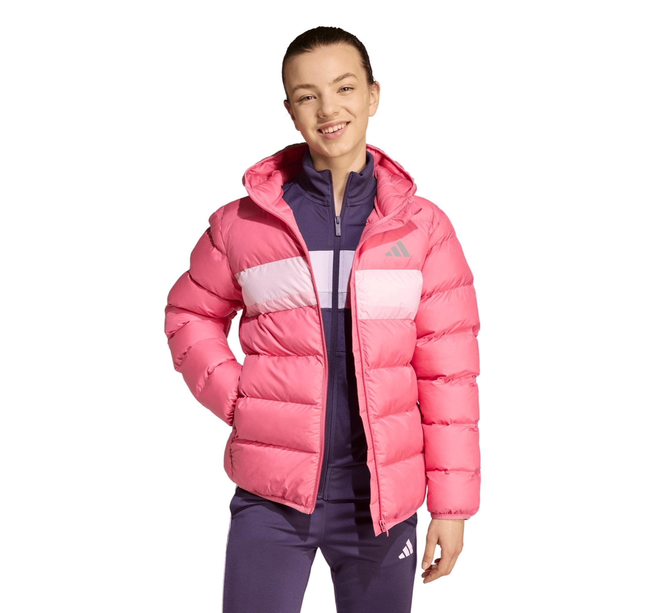 adidas adidas J Sd Jkt Çocuk Mont Pembe - 2