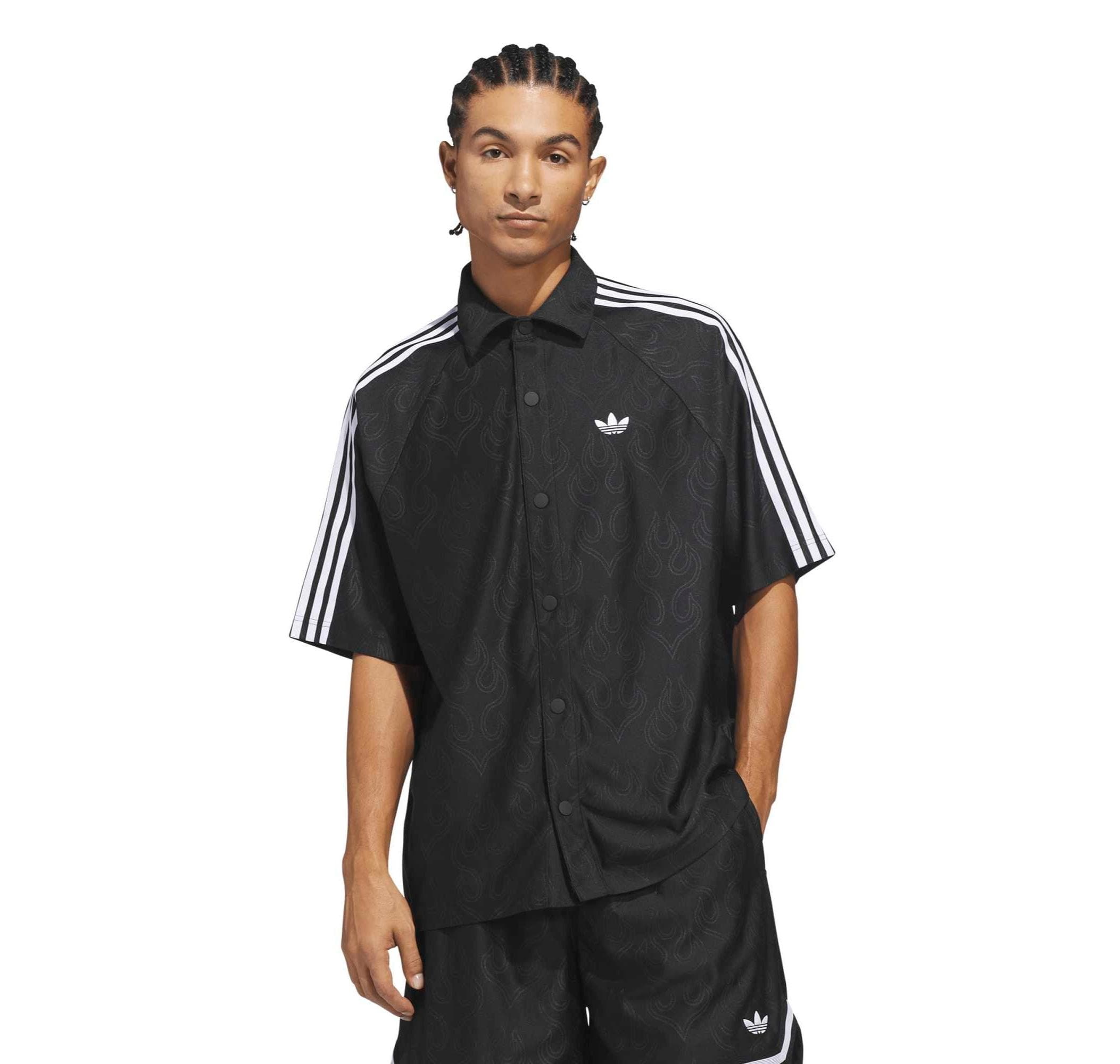adidas adidas Jacquard Top Erkek Gömlek Siyah