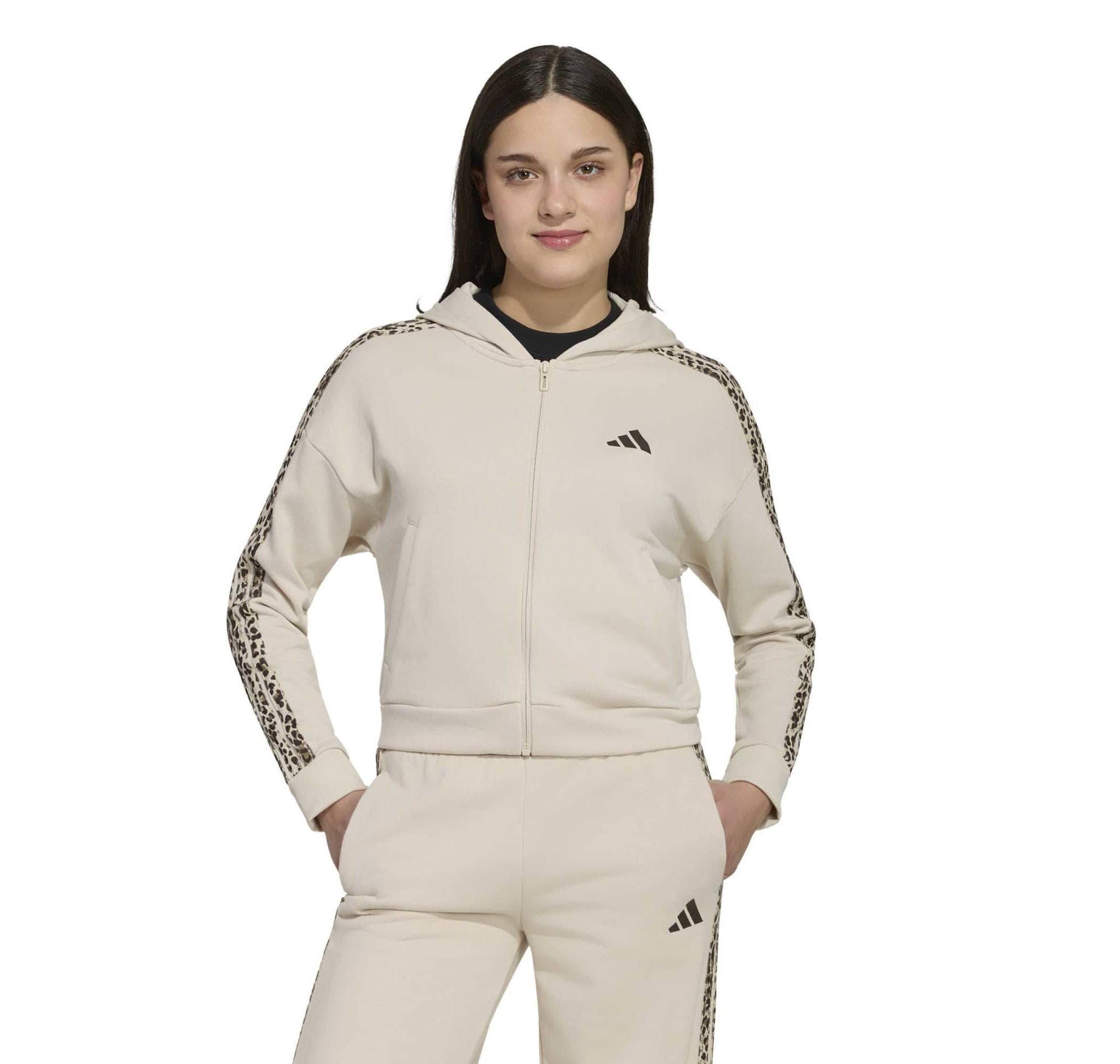 adidas adidas Jg An 3S Ft Fz Çocuk Ceket Bej