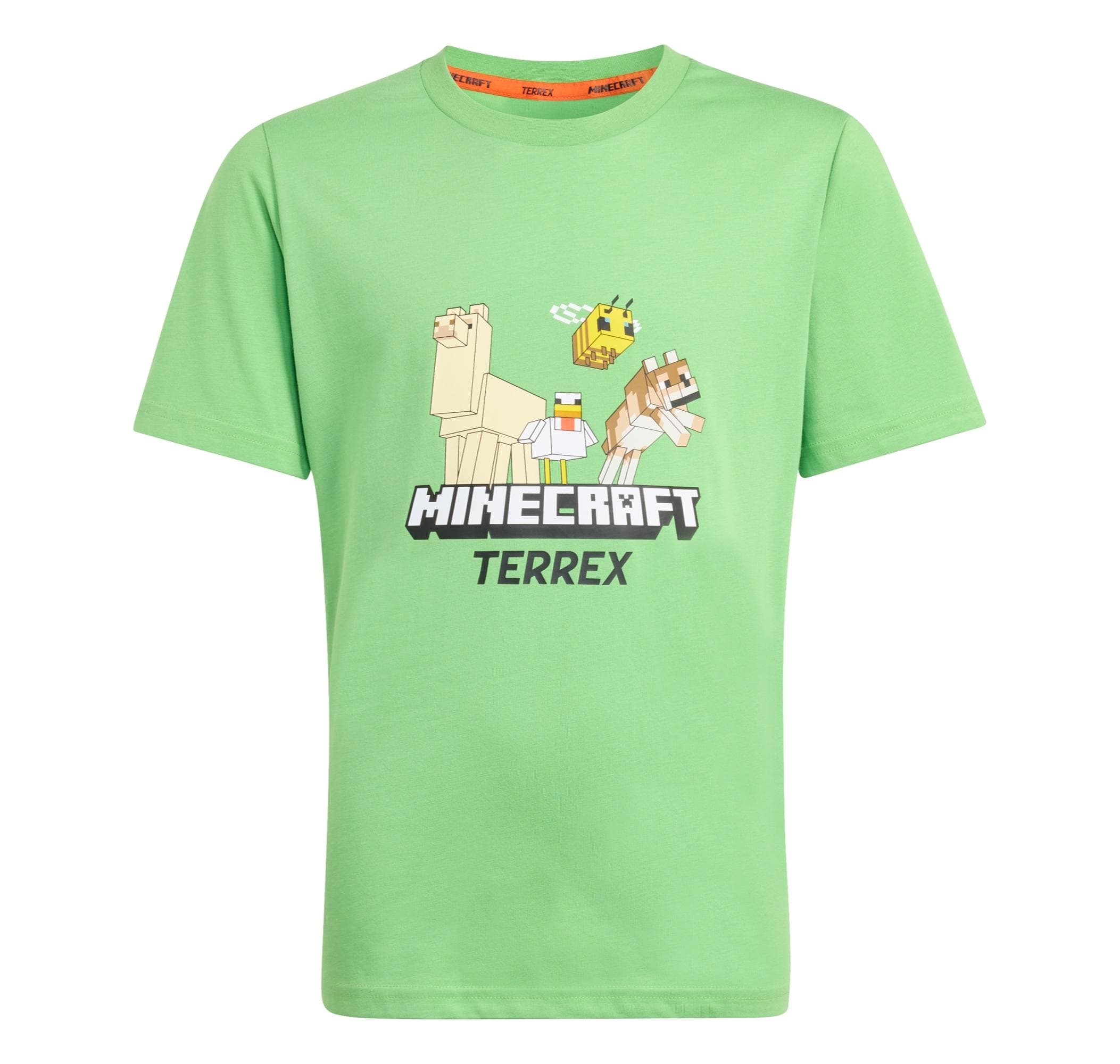 adidas adidas Minecraft Terrex Tee Çocuk T-Shirt Yeşil