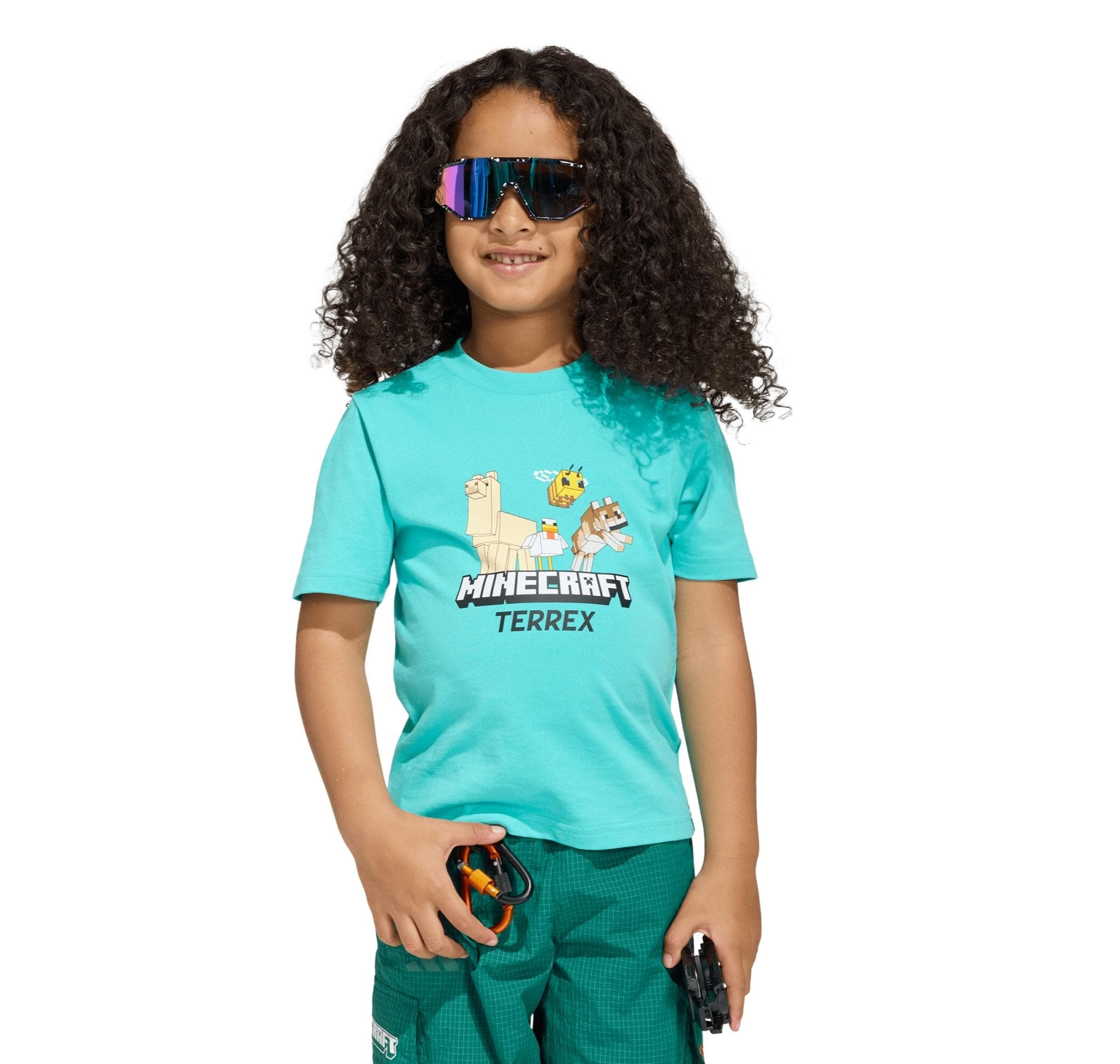 adidas adidas Minecraft Terrex Tee Çocuk T-Shirt Turkuaz - 3