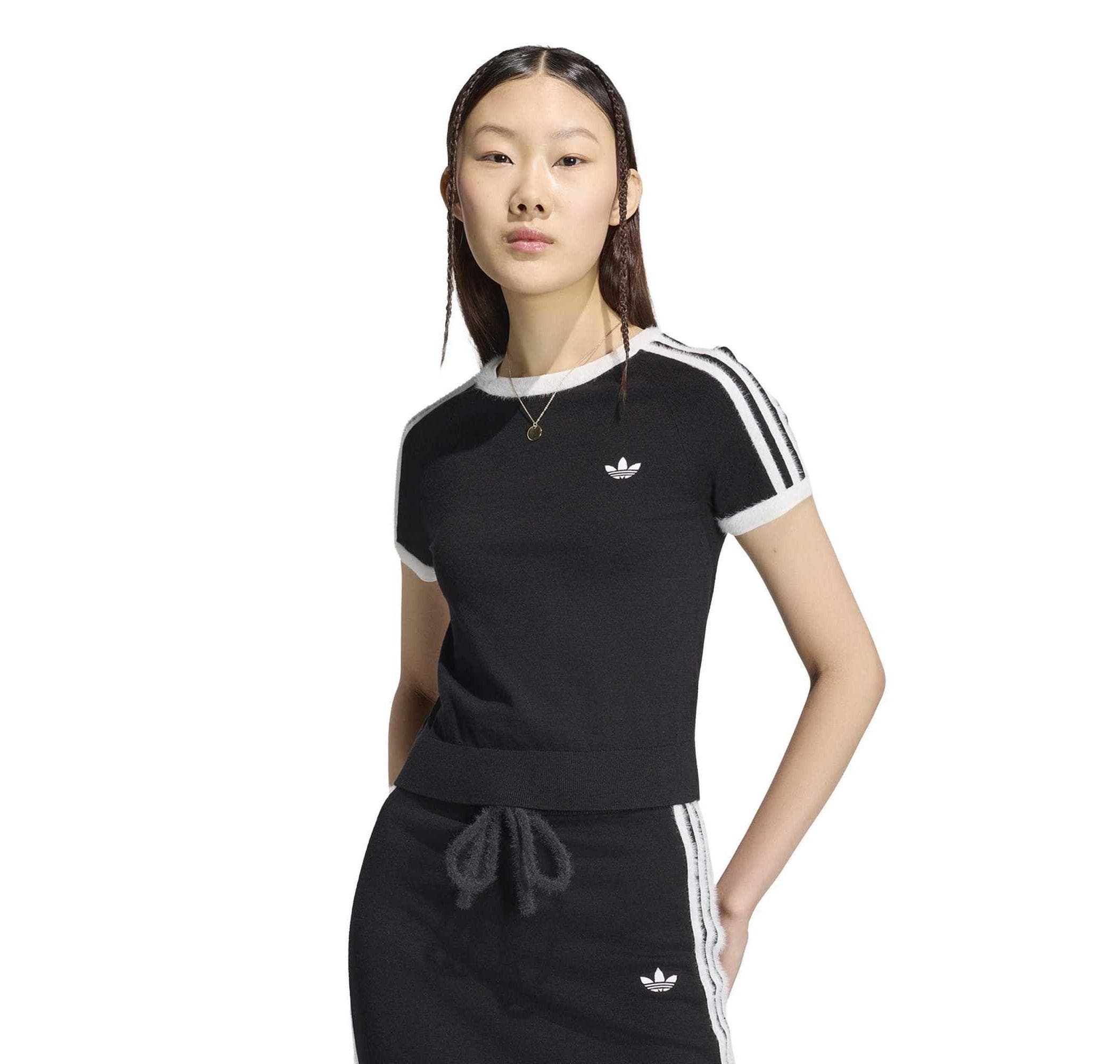 adidas adidas Knıt Tee Kadın T-Shirt Siyah