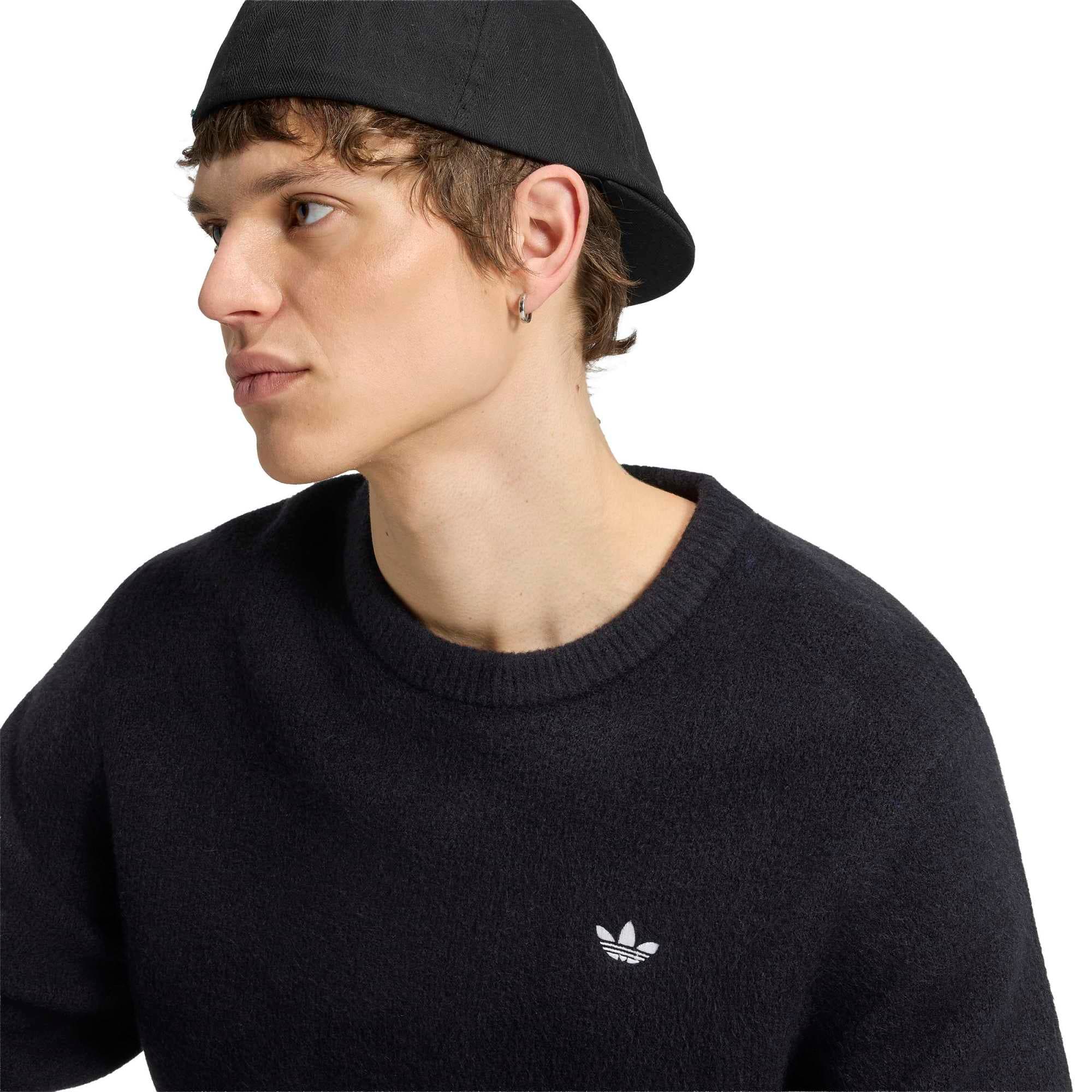 adidas adidas Knıtted Sweater Erkek Sweatshirt Siyah - 2