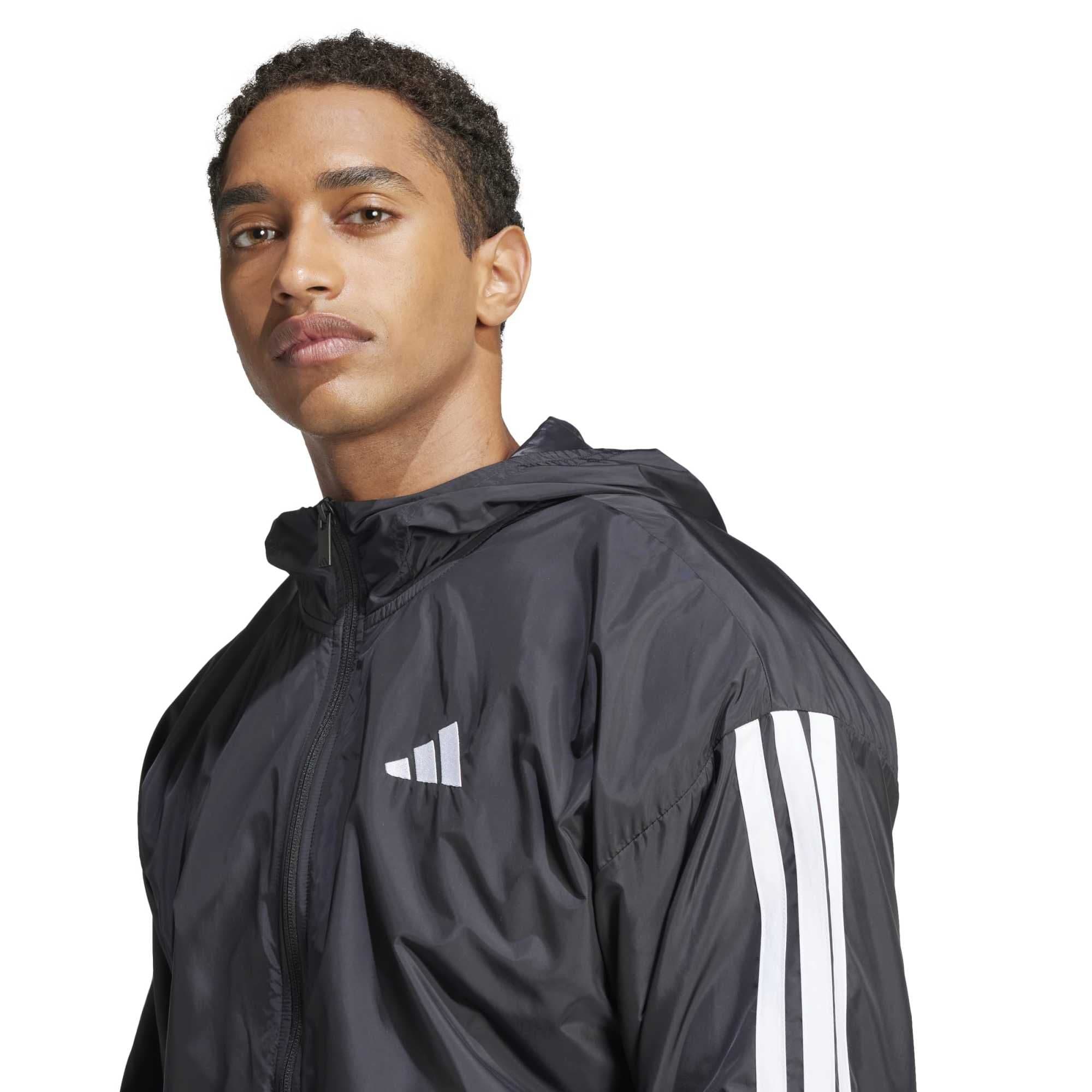 adidas M 3S Wb Erkek Yağmurluk-Rüzgarlık Siyah - 4