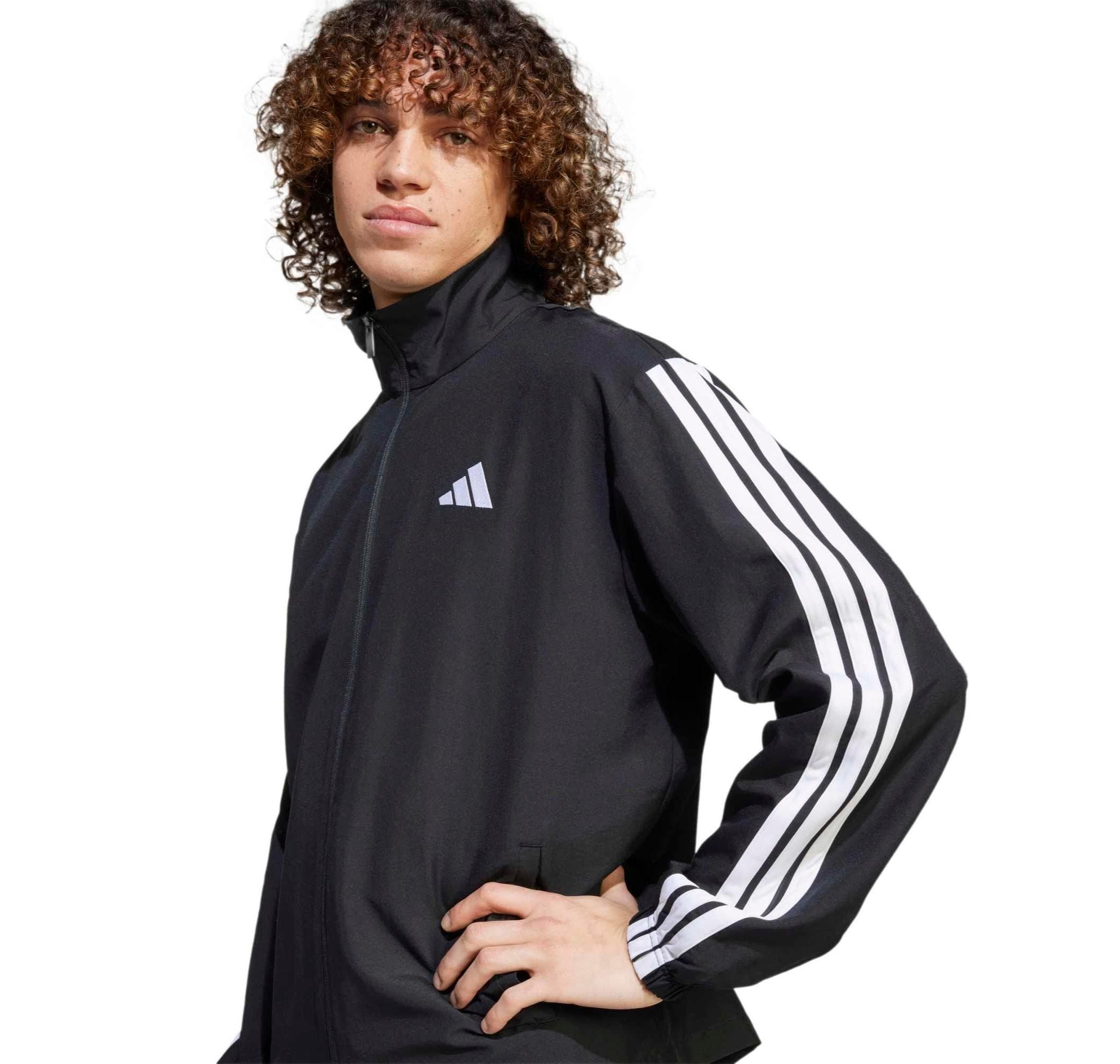 adidas adidas M 3S Wv Tt Ts Erkek Eşofman Takımı Siyah - 4