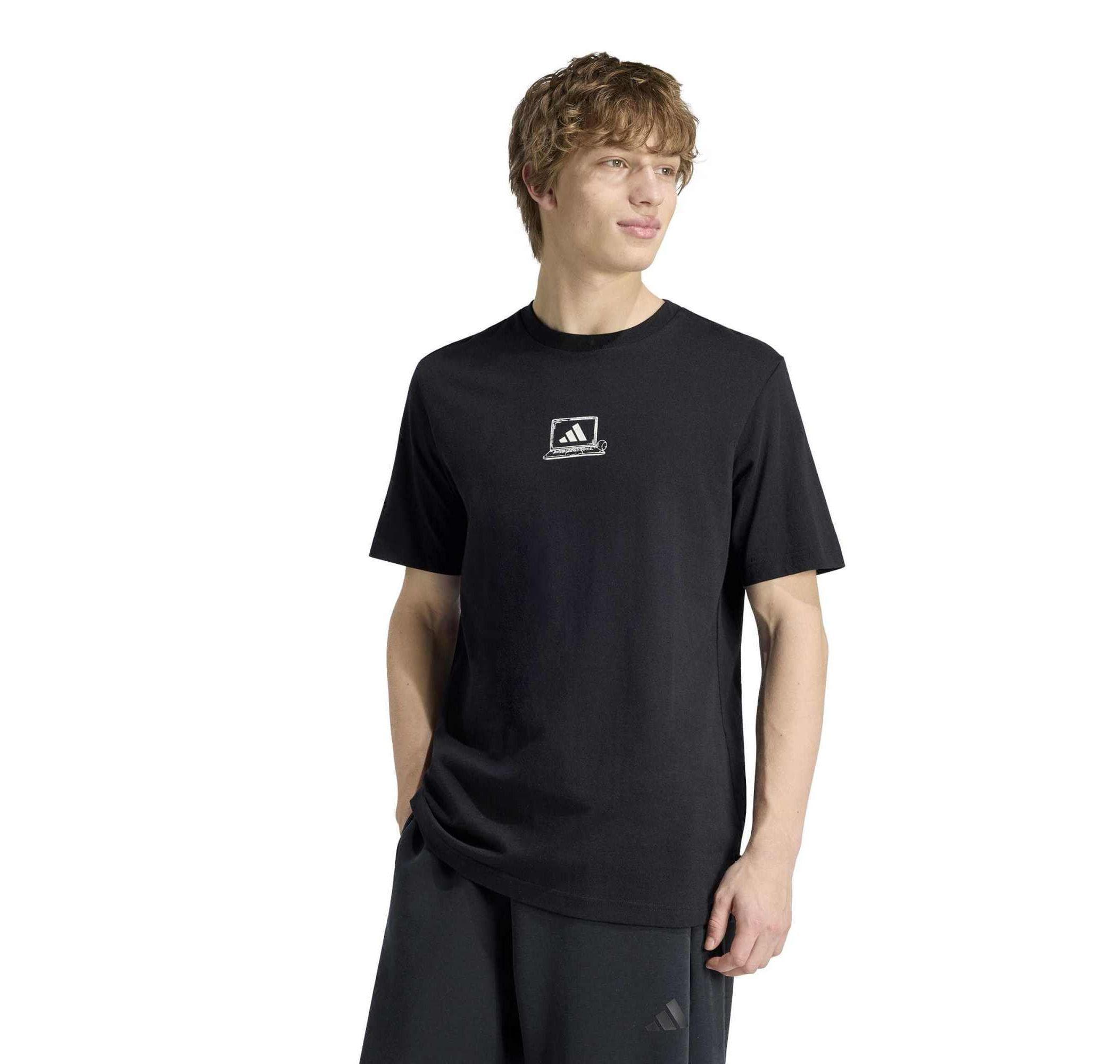 adidas adidas M Clkd I Ofc T Erkek T-Shirt Siyah