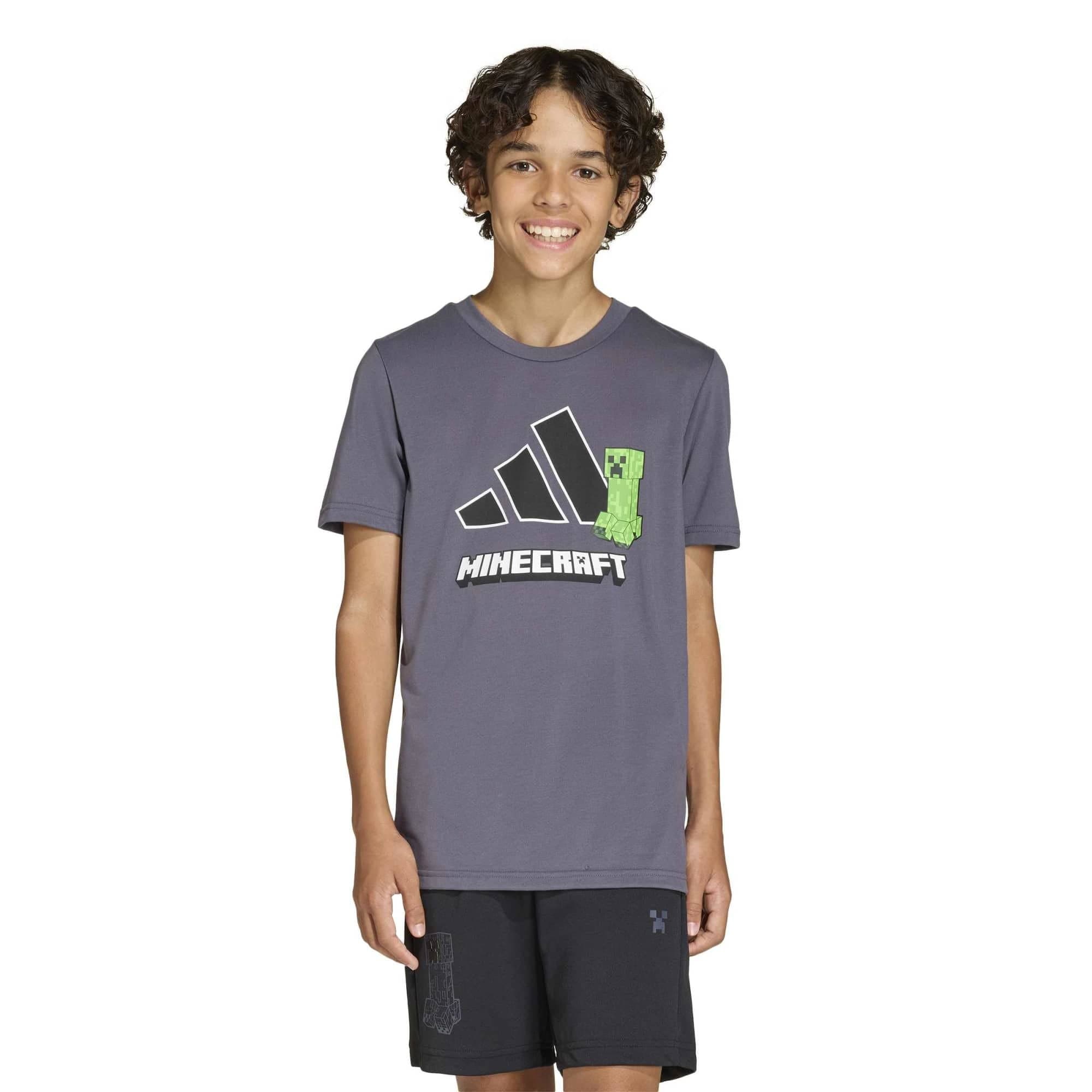 adidas adidas Minecraft Tee Çocuk T-Shirt Antrasit