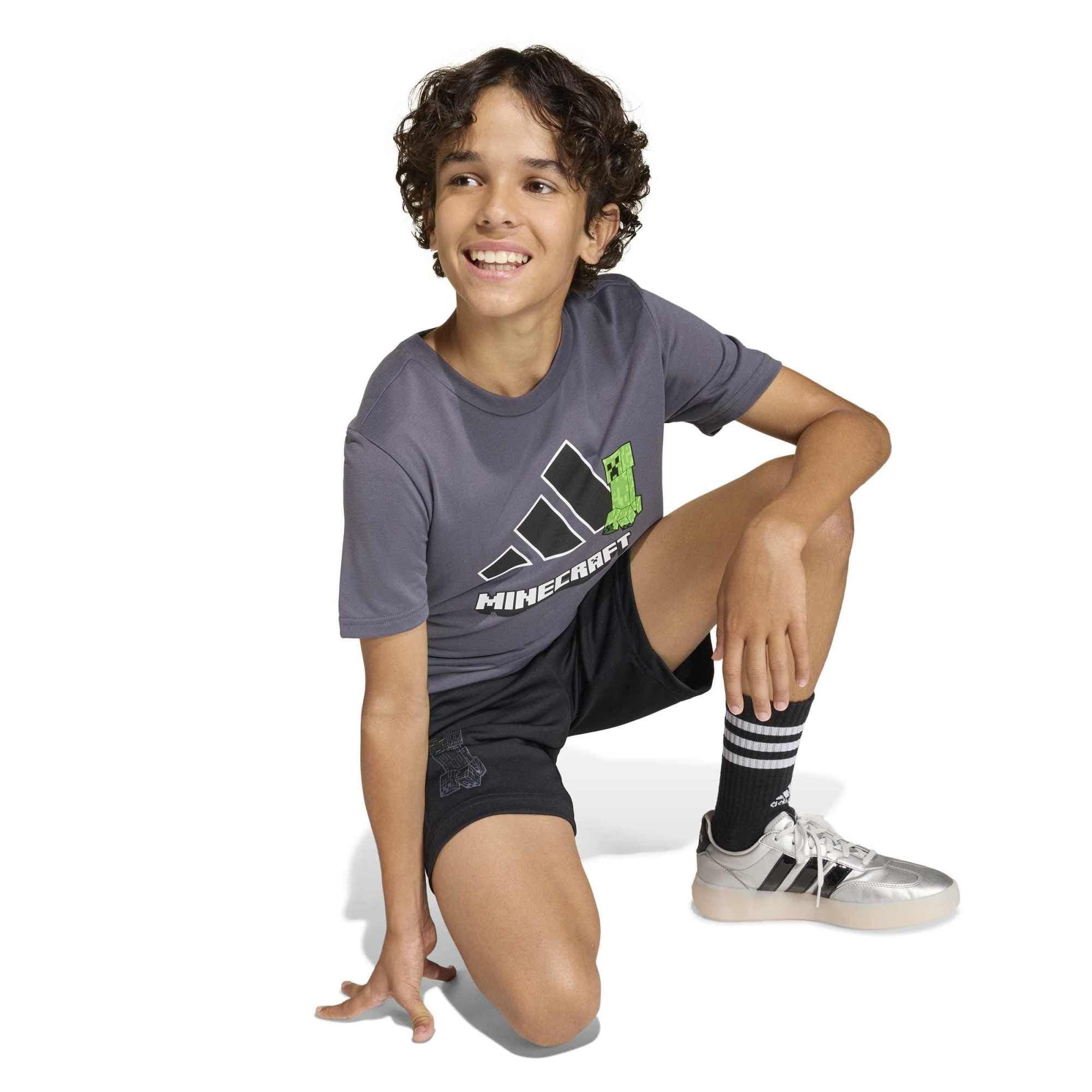 adidas adidas Minecraft Tee Çocuk T-Shirt Antrasit - 3