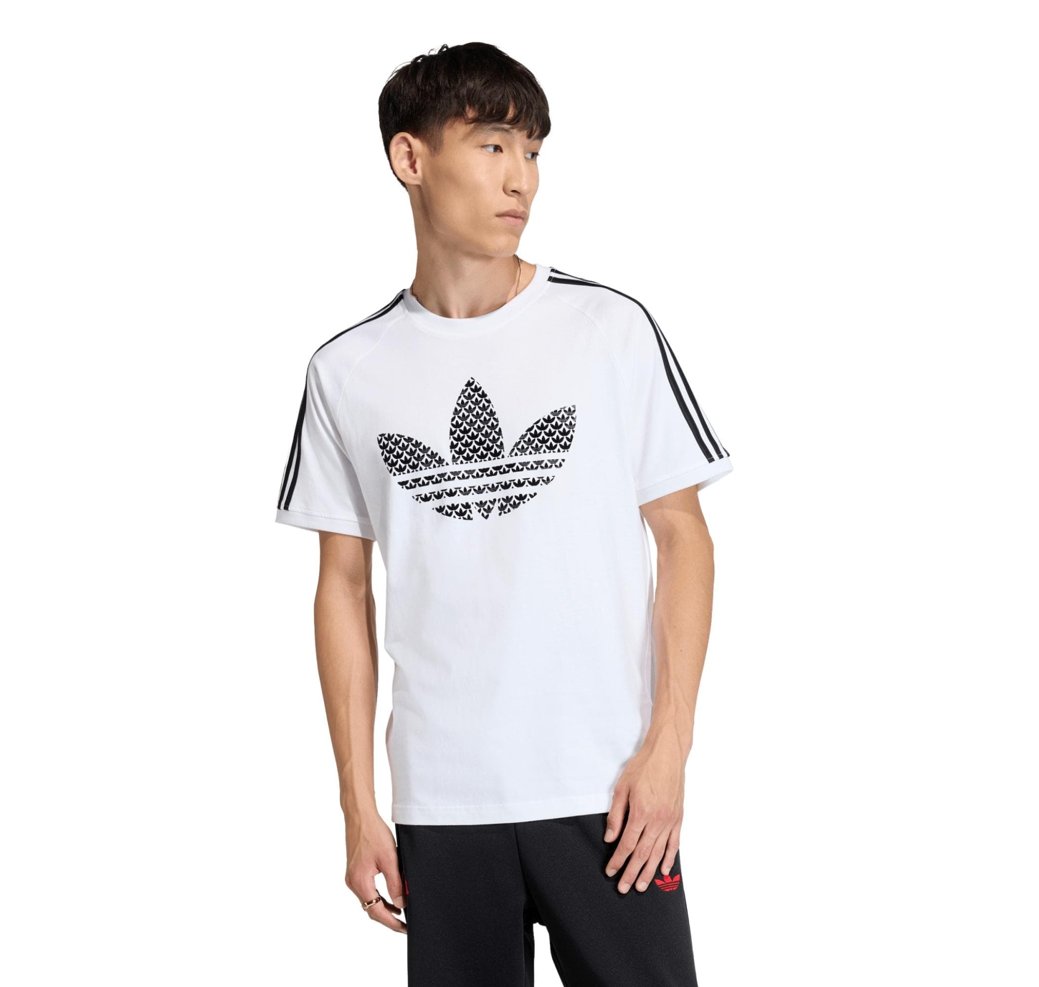 adidas adidas Monogram 3S T Erkek T-Shirt Beyaz