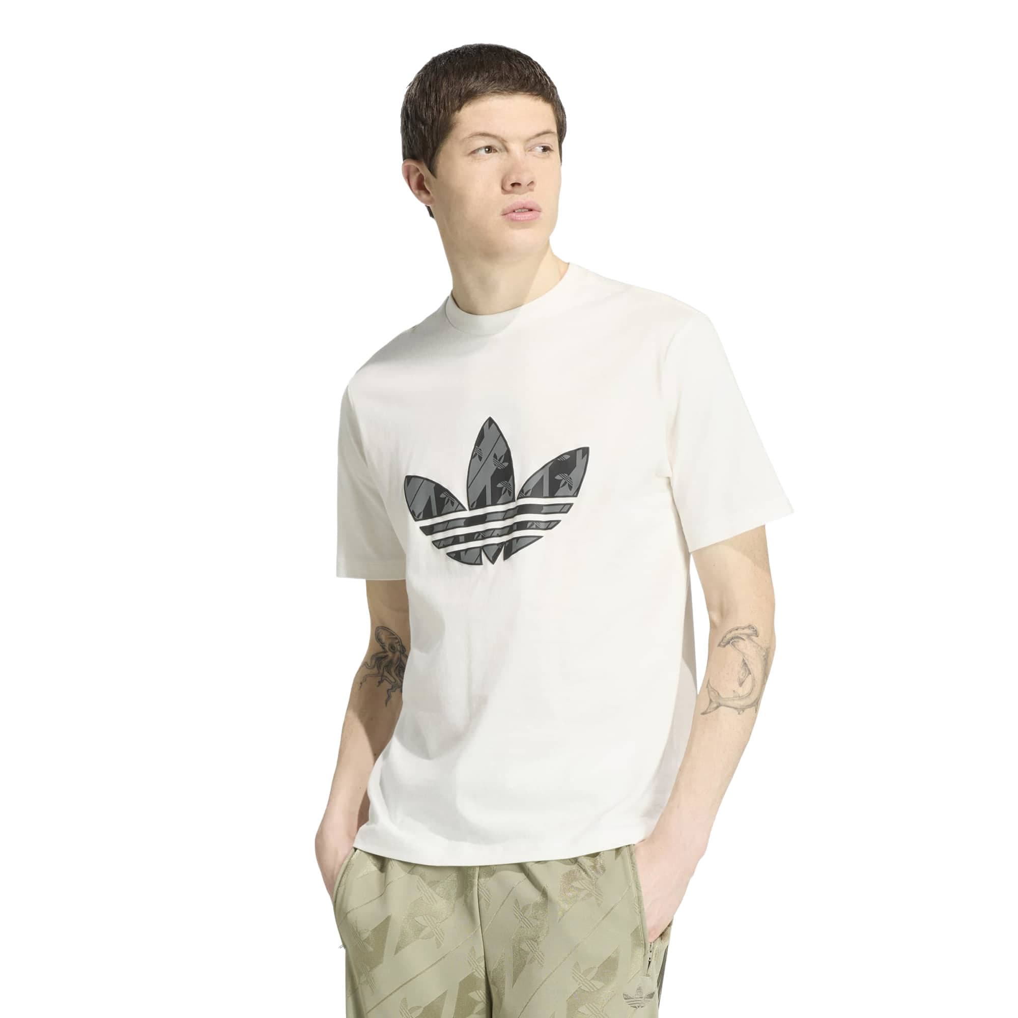 adidas adidas Monogram Tee Erkek T-Shirt Beyaz