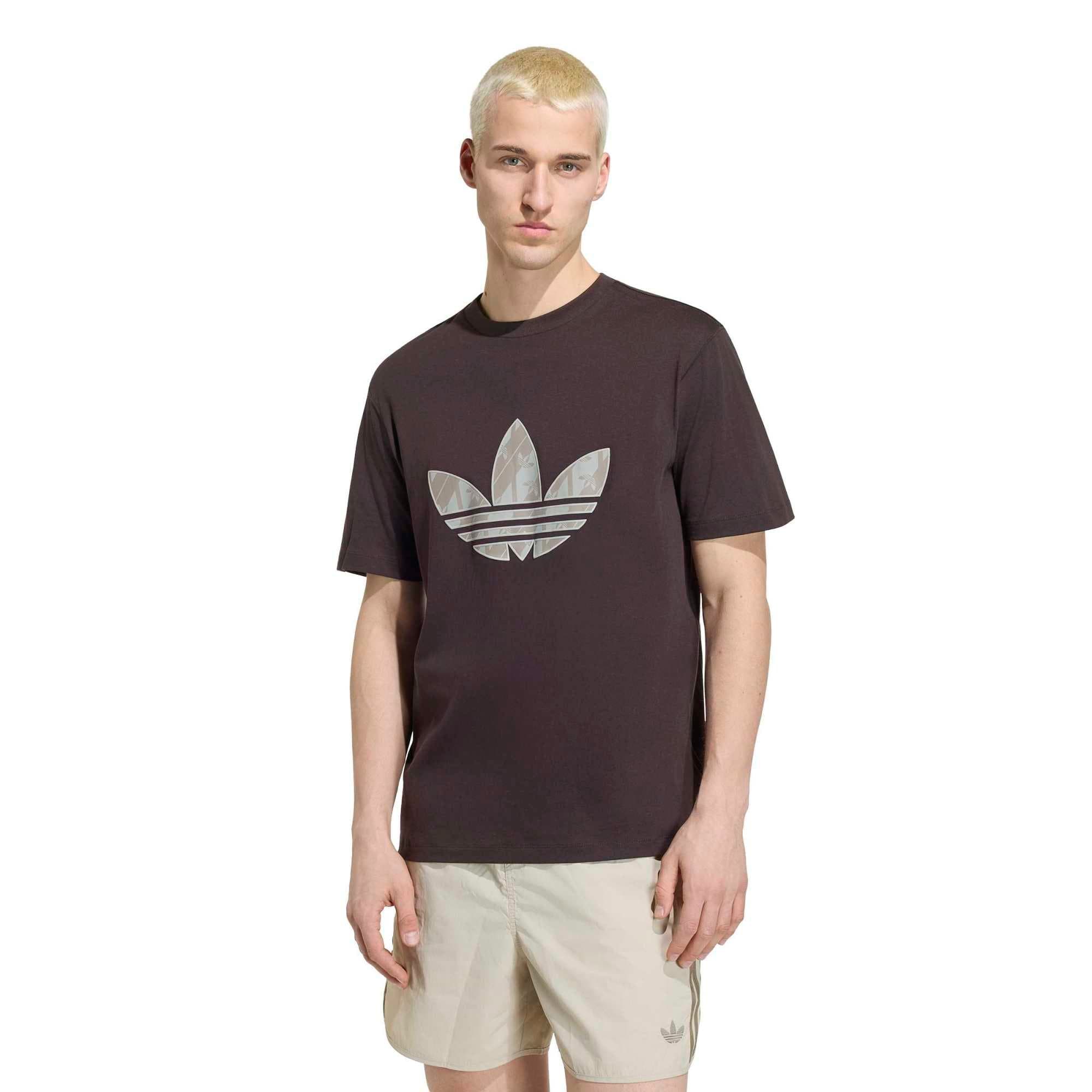 adidas adidas Monogram Tee Erkek T-Shirt Kahve