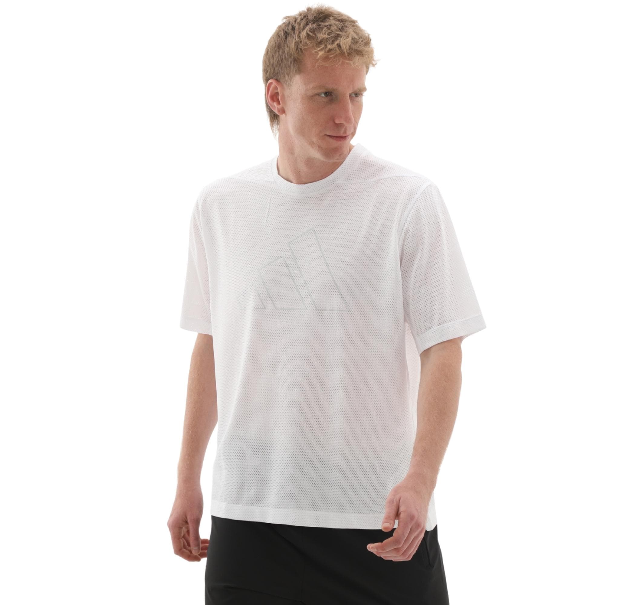 adidas adidas Pl Es Mesh T Erkek T-Shirt Beyaz - 3