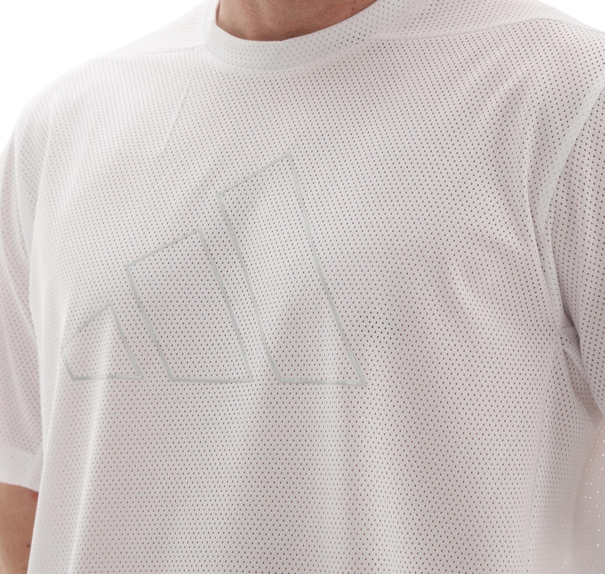adidas adidas Pl Es Mesh T Erkek T-Shirt Beyaz - 5