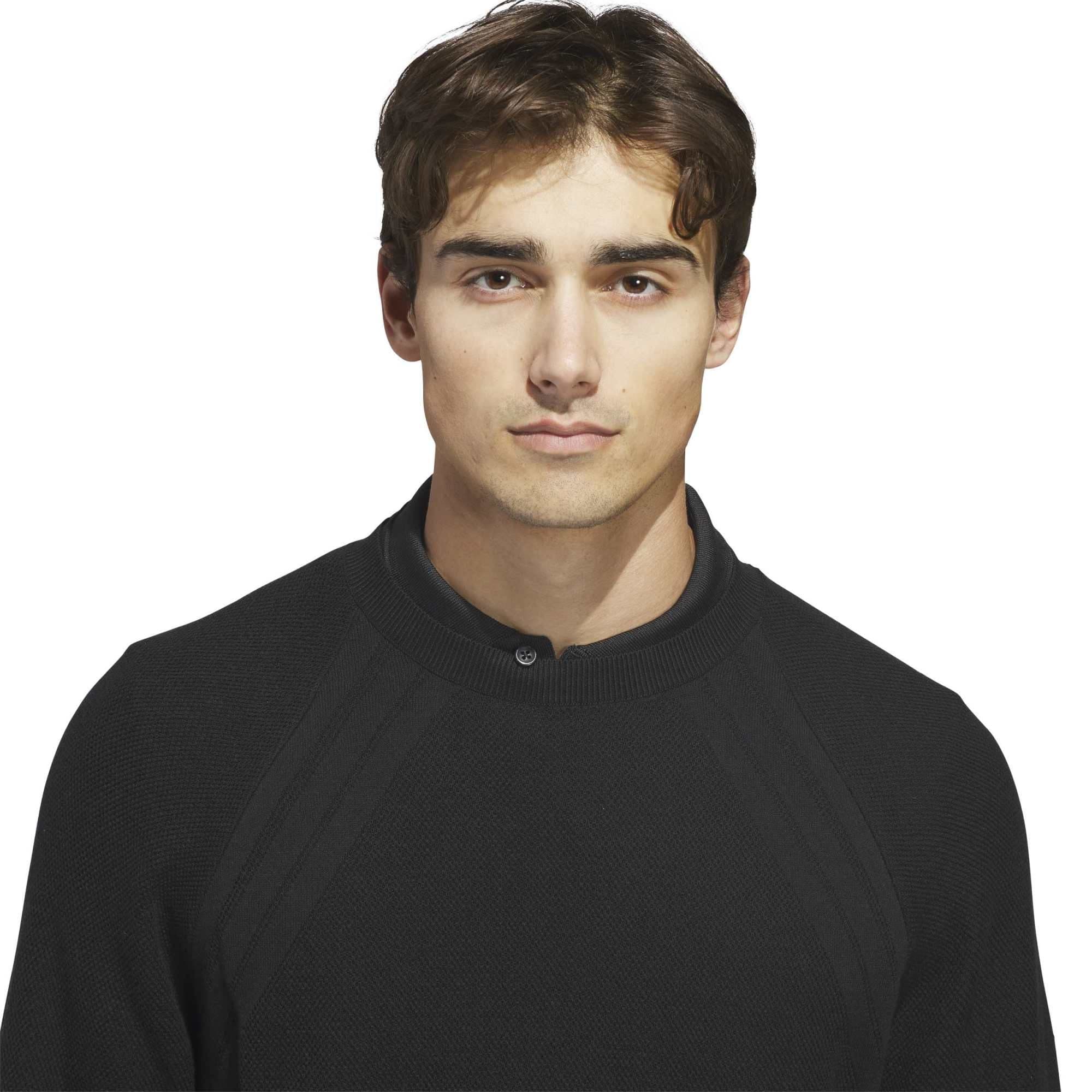 adidas adidas Tour Knıt Crew Erkek Sweatshirt Siyah - 3