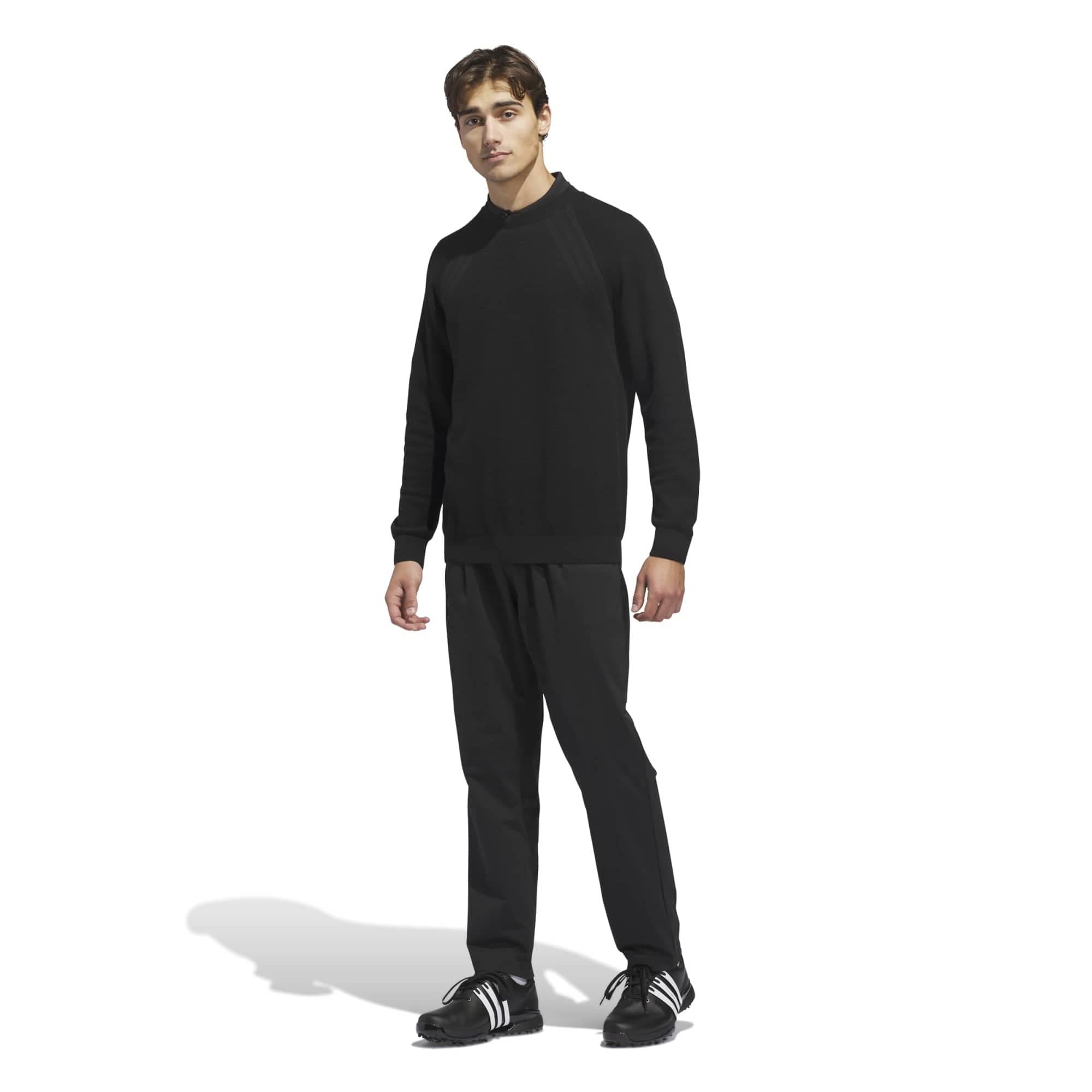 adidas adidas Tour Knıt Crew Erkek Sweatshirt Siyah - 5