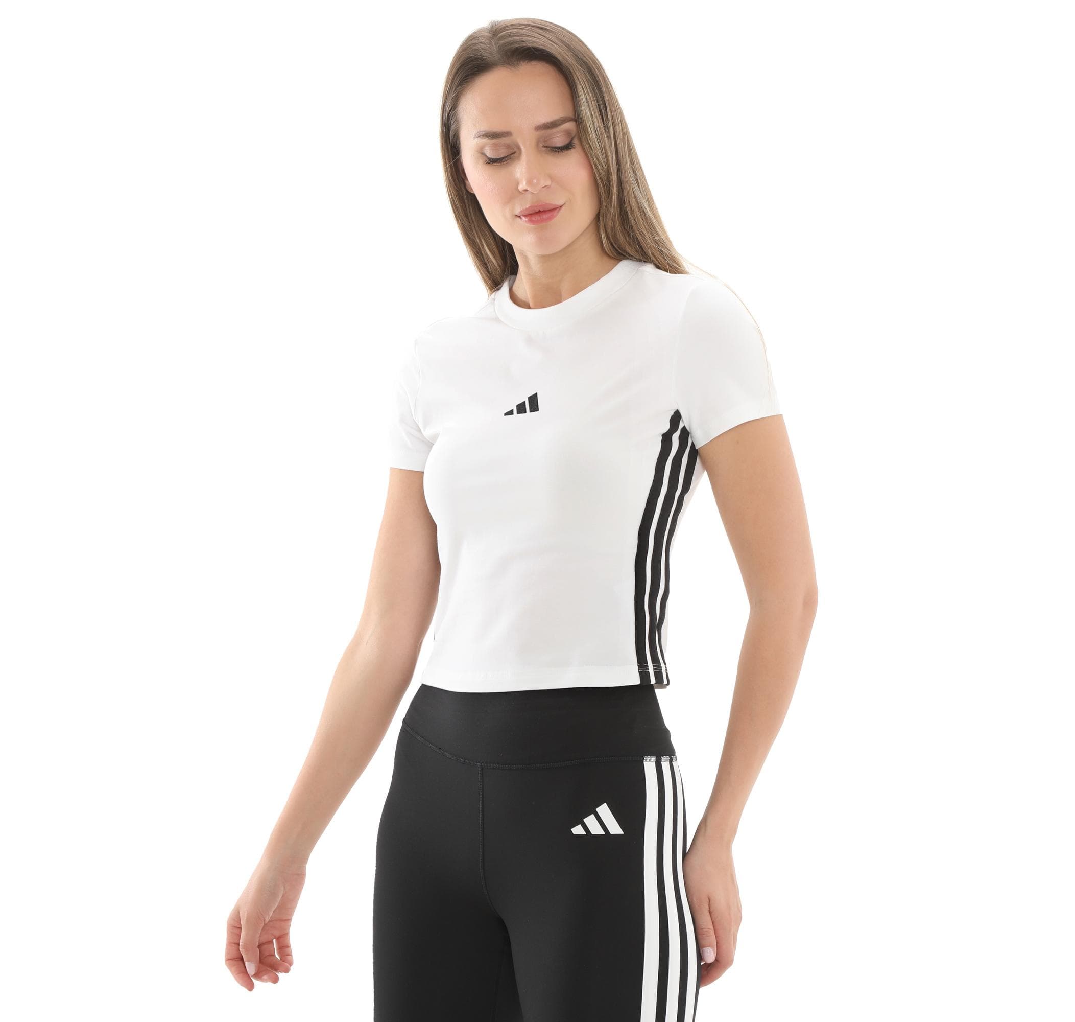 adidas adidas W 3S Sj Baby T Kadın T-Shirt Beyaz - 2