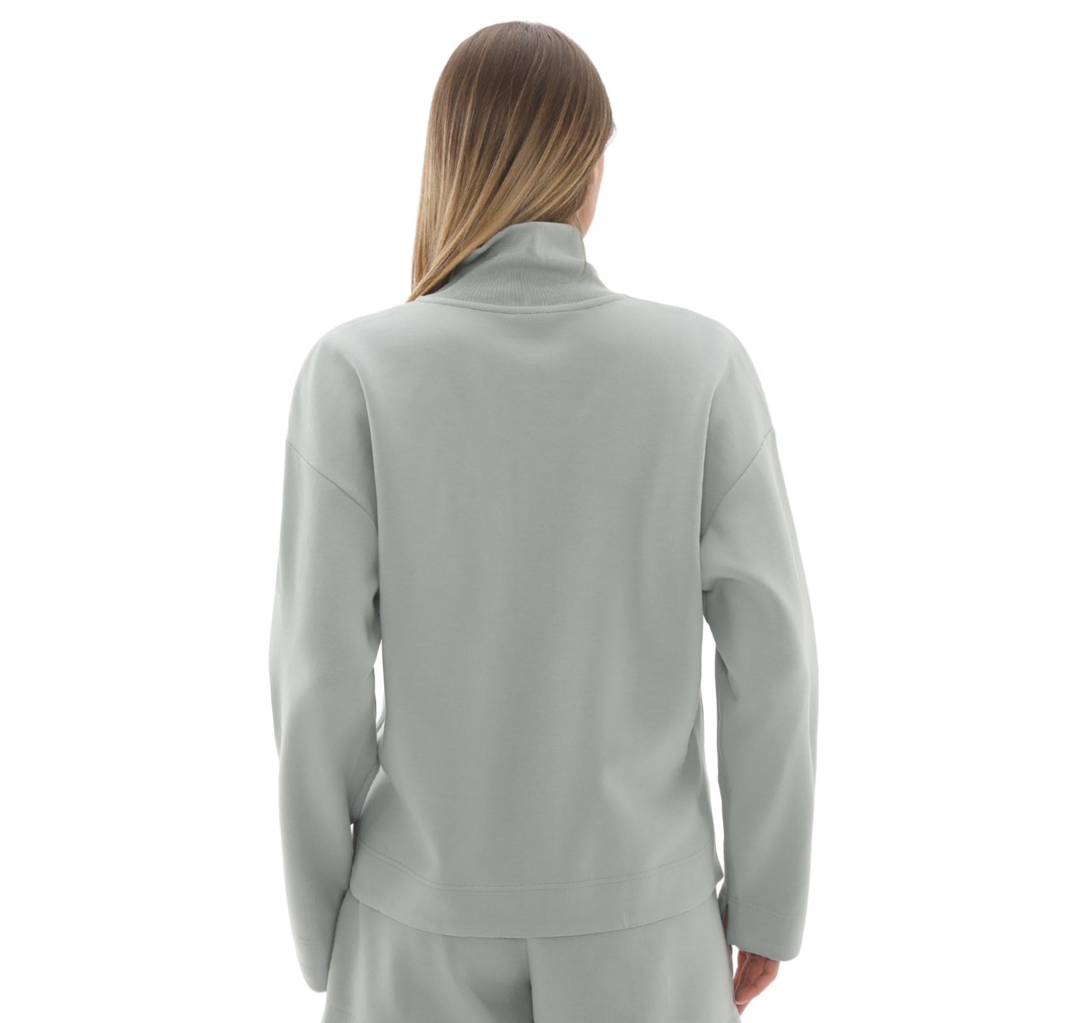 adidas adidas W All Szn Sl Qz Kadın Sweatshirt Açık Mavi - 4