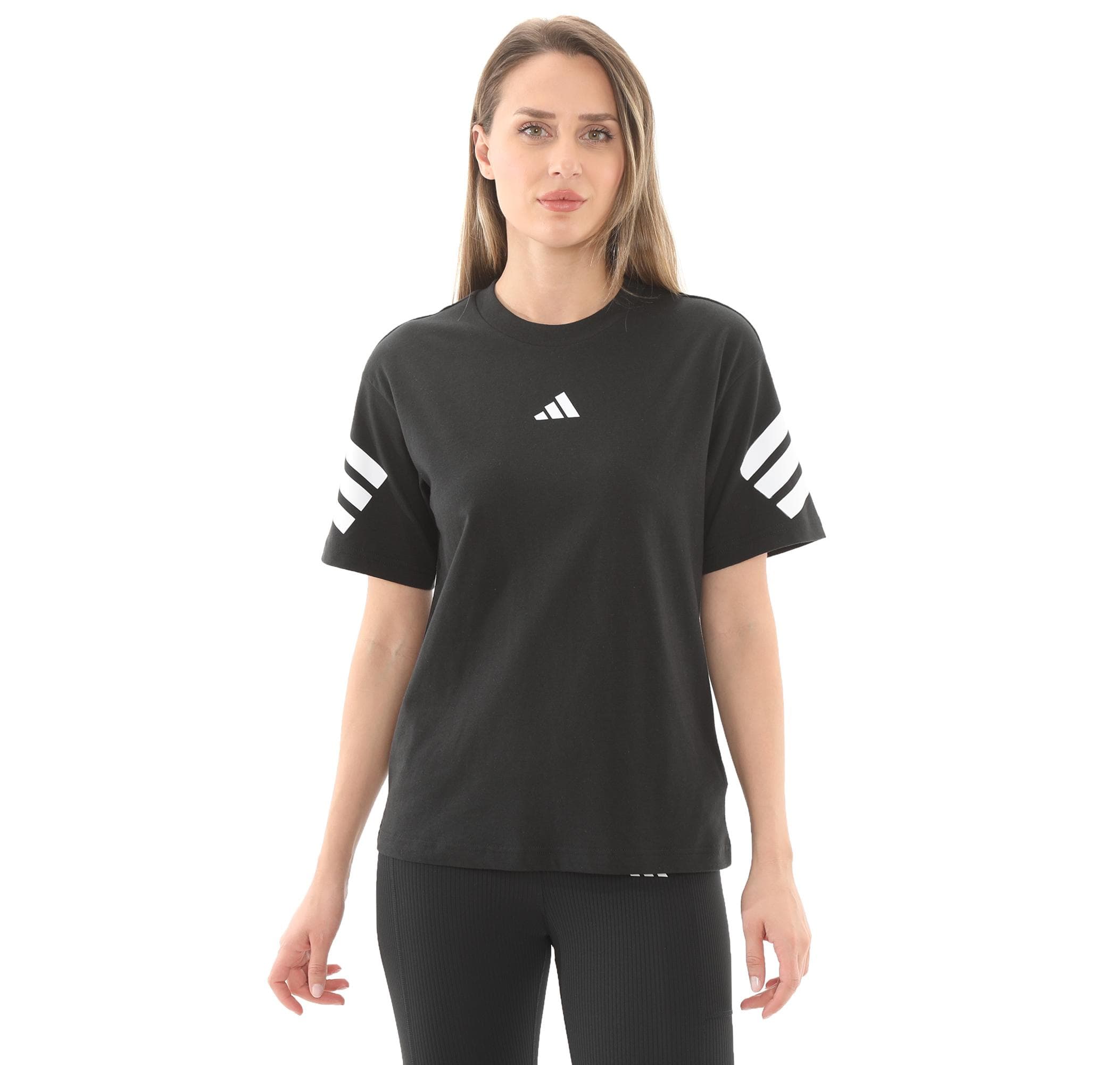 adidas adidas W Fı 3S Tee Kadın T-Shirt Siyah - 2