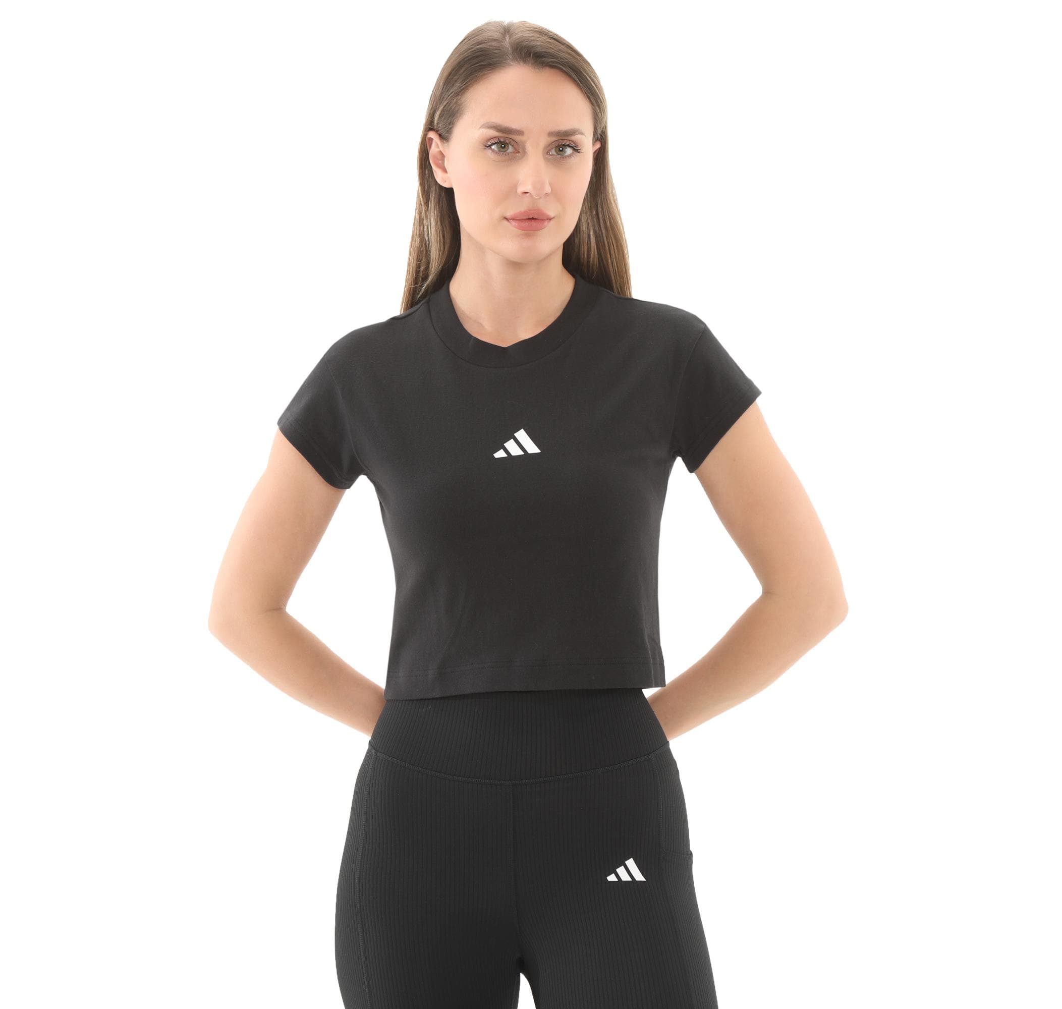 adidas adidas W Fı Sl Bb Tee Kadın T-Shirt Siyah
