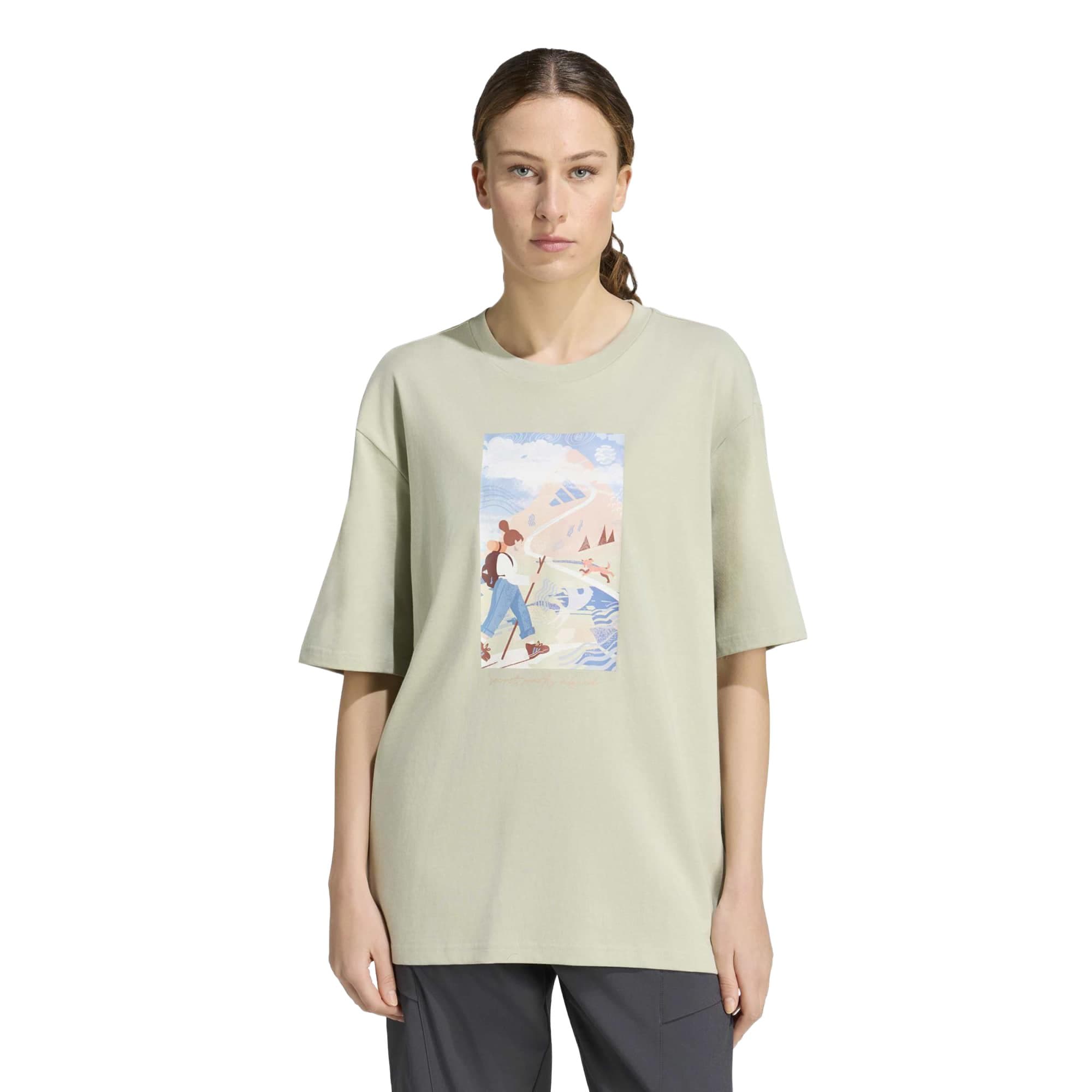 adidas adidas W Paths G T Kadın T-Shirt Yeşil