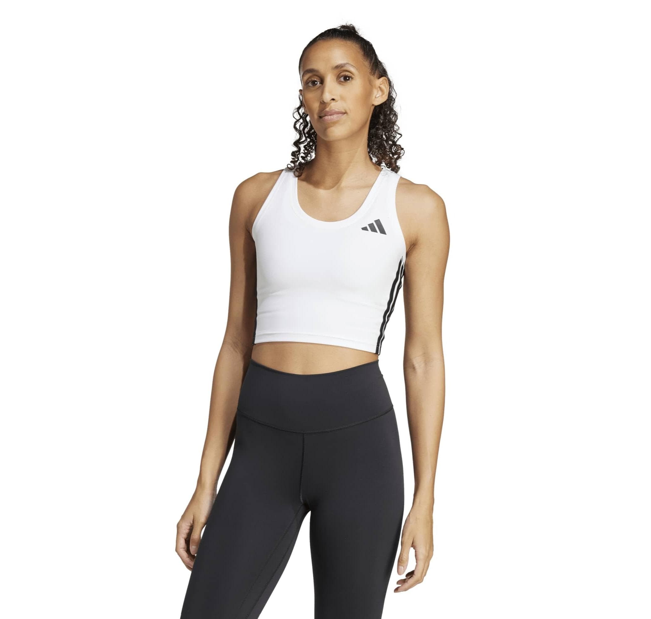 adidas adidas We 3S Crop Tank Kadın T-Shirt Beyaz