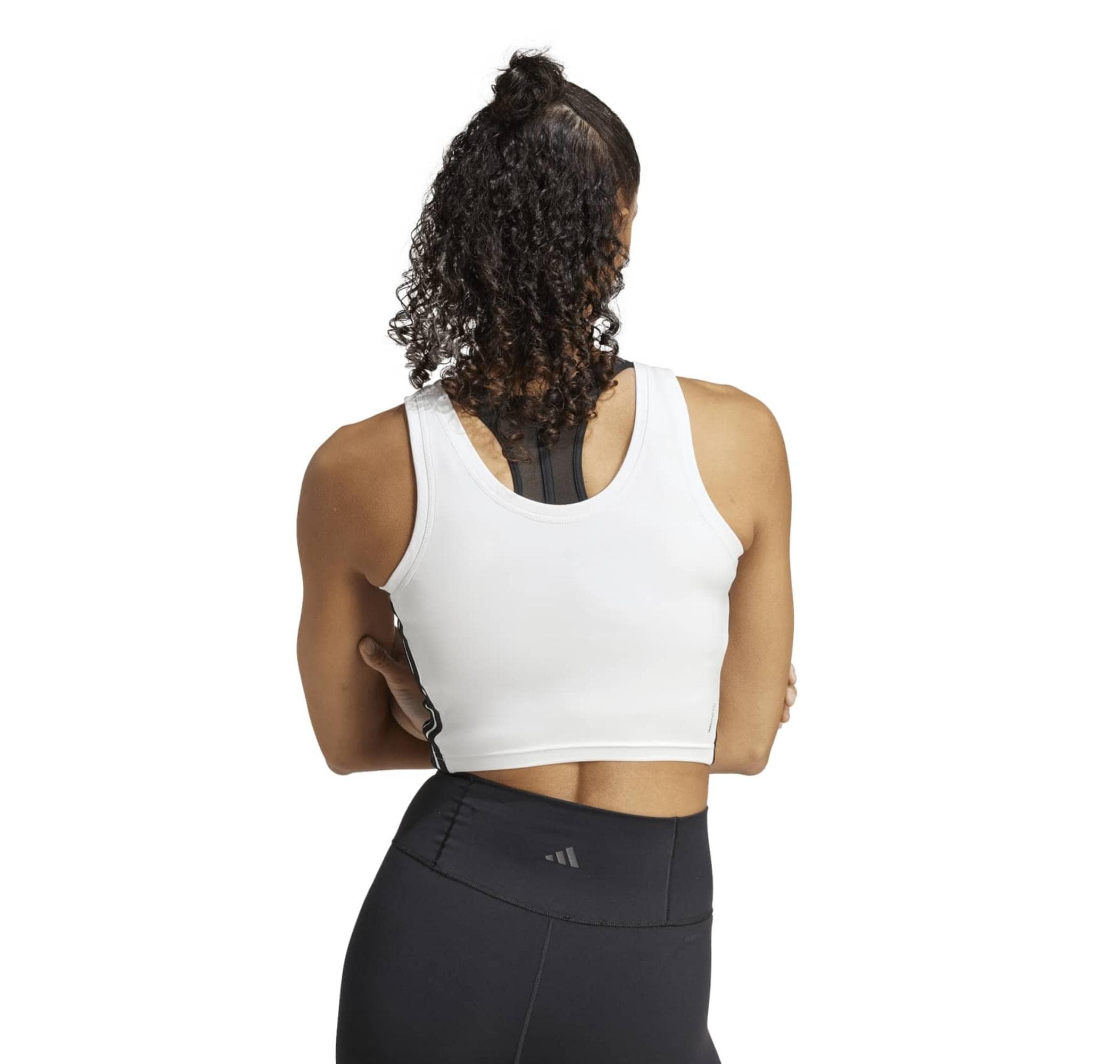 adidas adidas We 3S Crop Tank Kadın T-Shirt Beyaz - 2