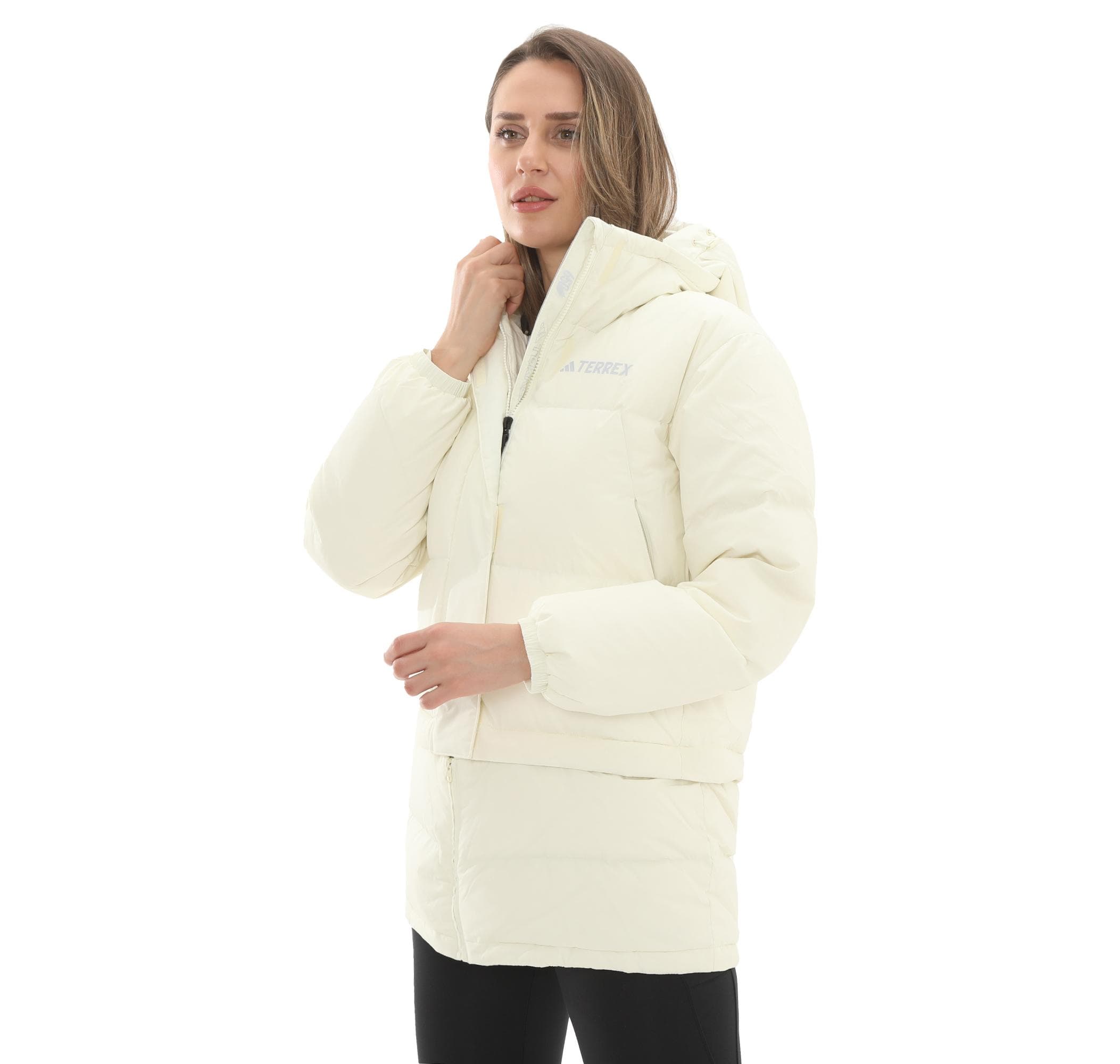 adidas adidas Terrex Xpl W Goose Jkt Kadın Mont Krem - 4