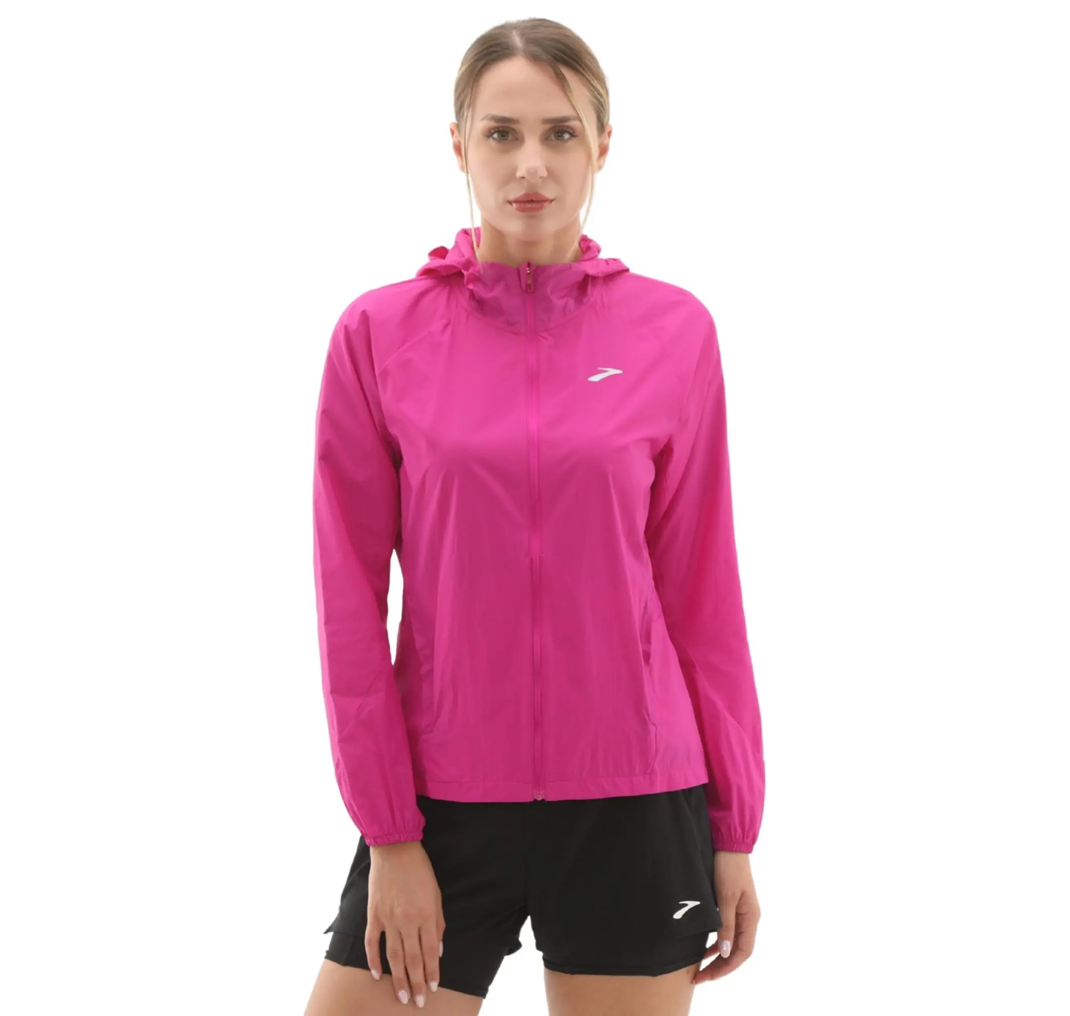 Brooks Brooks Canopy Jacket 2.0 Kadın Yağmurluk-Rüzgarlık Pembe