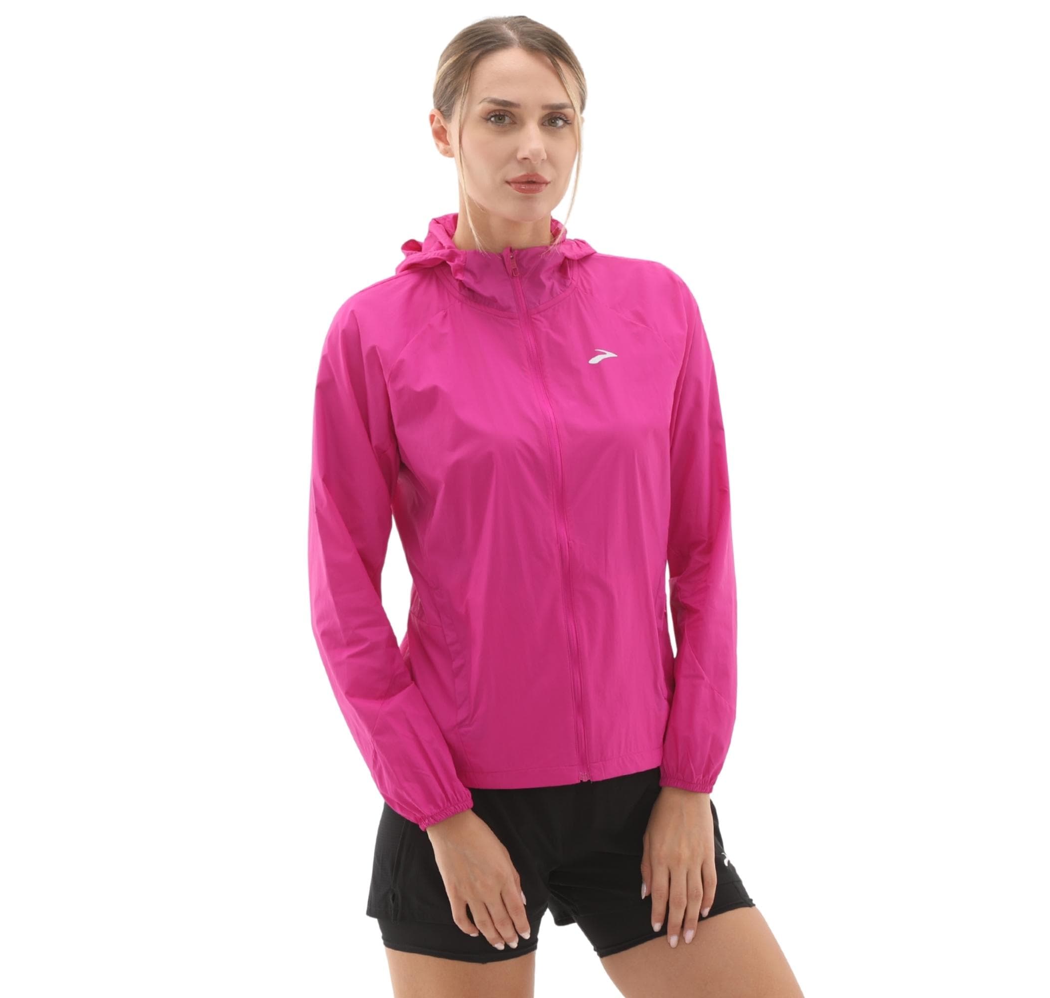 Brooks Brooks Canopy Jacket 2.0 Kadın Yağmurluk-Rüzgarlık Pembe - 3