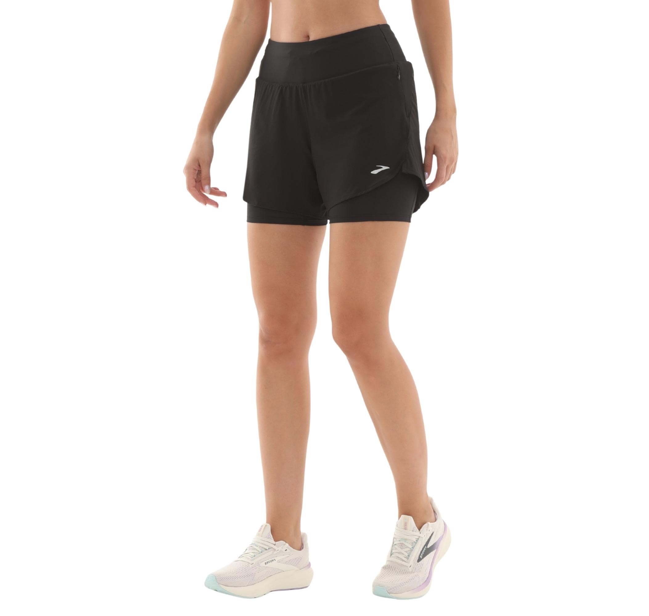 Brooks Brooks Chaser 5 2-In-1 Short 2.0 Kadın Şort Ve Kapri Siyah - 2