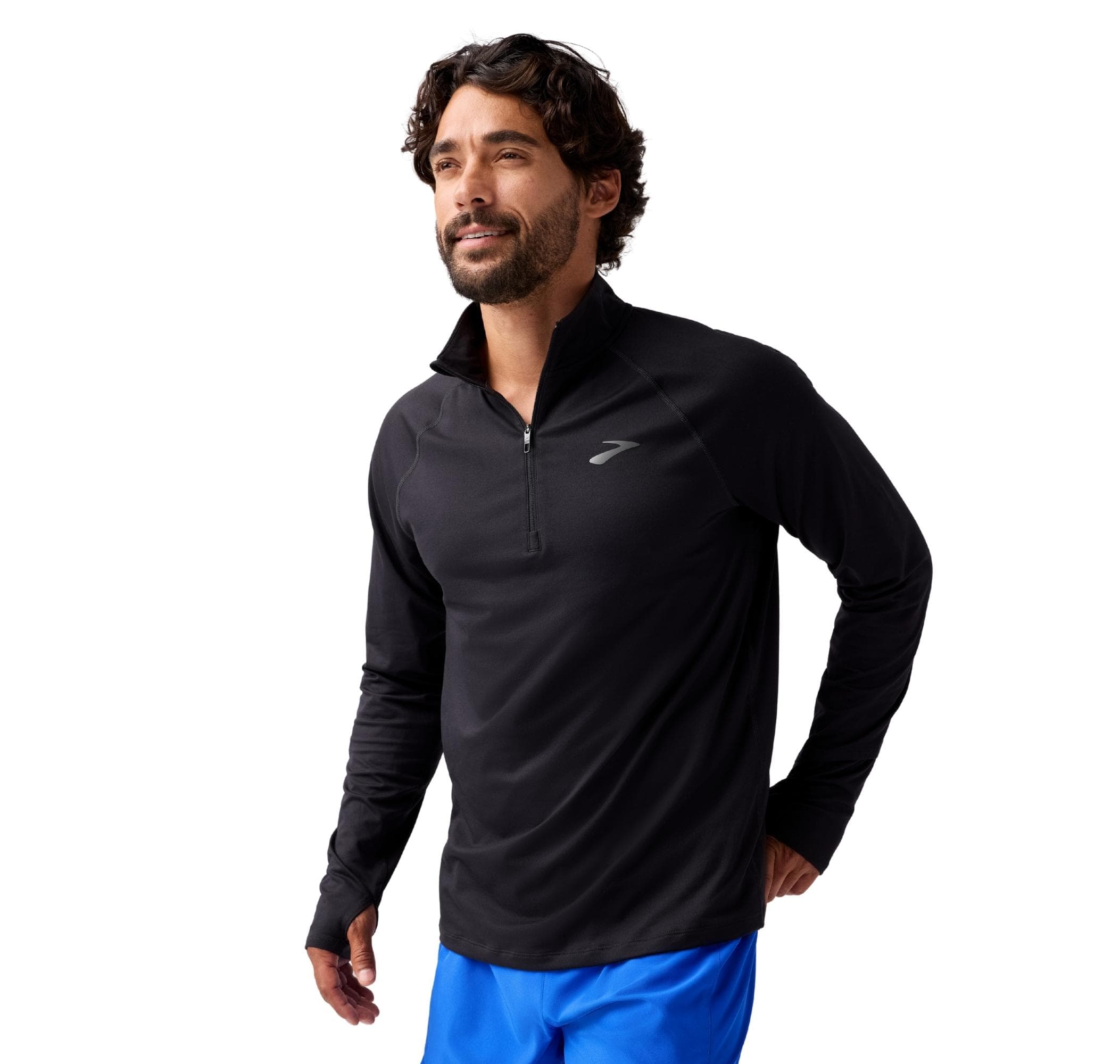 Brooks Brooks Dash 1-4 Zip 3.0 Erkek Sweatshirt Siyah