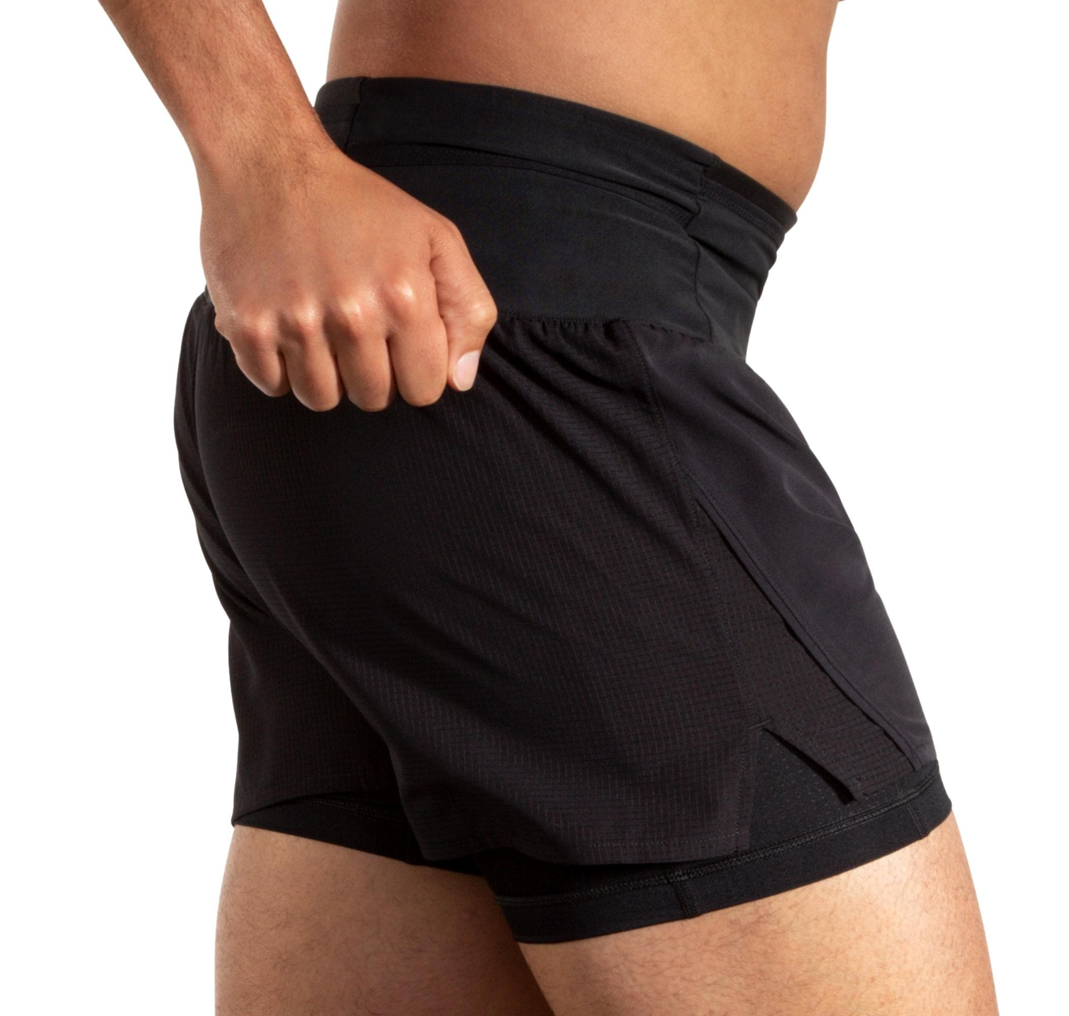 Brooks Brooks High Point 5 2-In-1 Short 2.0 Erkek Şort Ve Kapri Siyah - 3