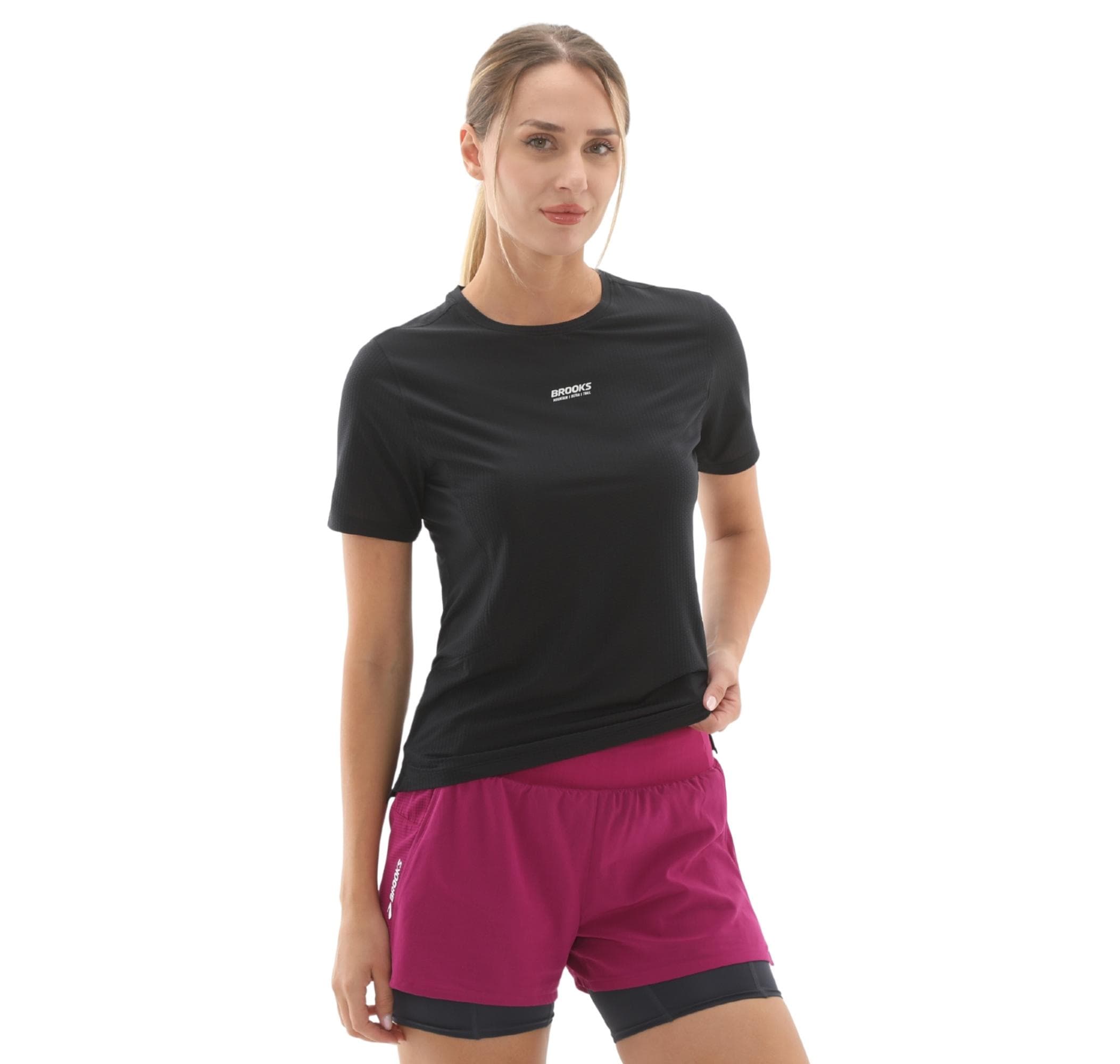 Brooks Brooks High Point Short Sleeve 2.0 Kadın T-Shirt Siyah - 3