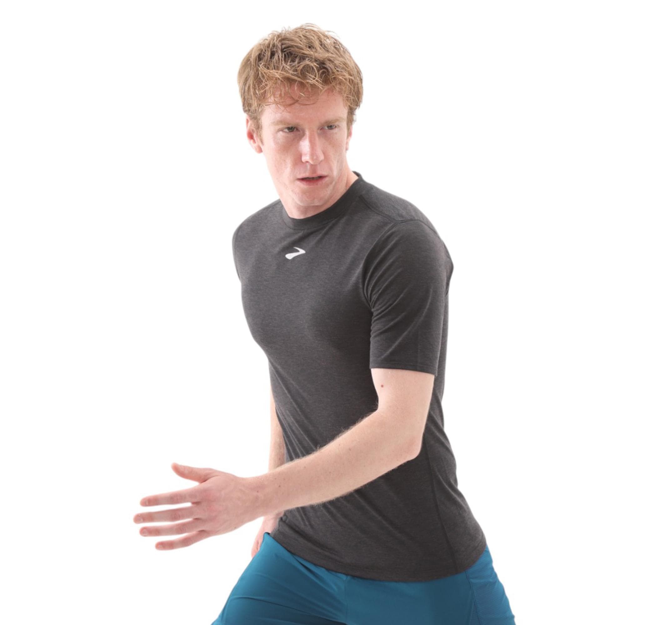 Brooks Brooks High Point Short Sleeve Erkek T-Shirt Siyah - 5